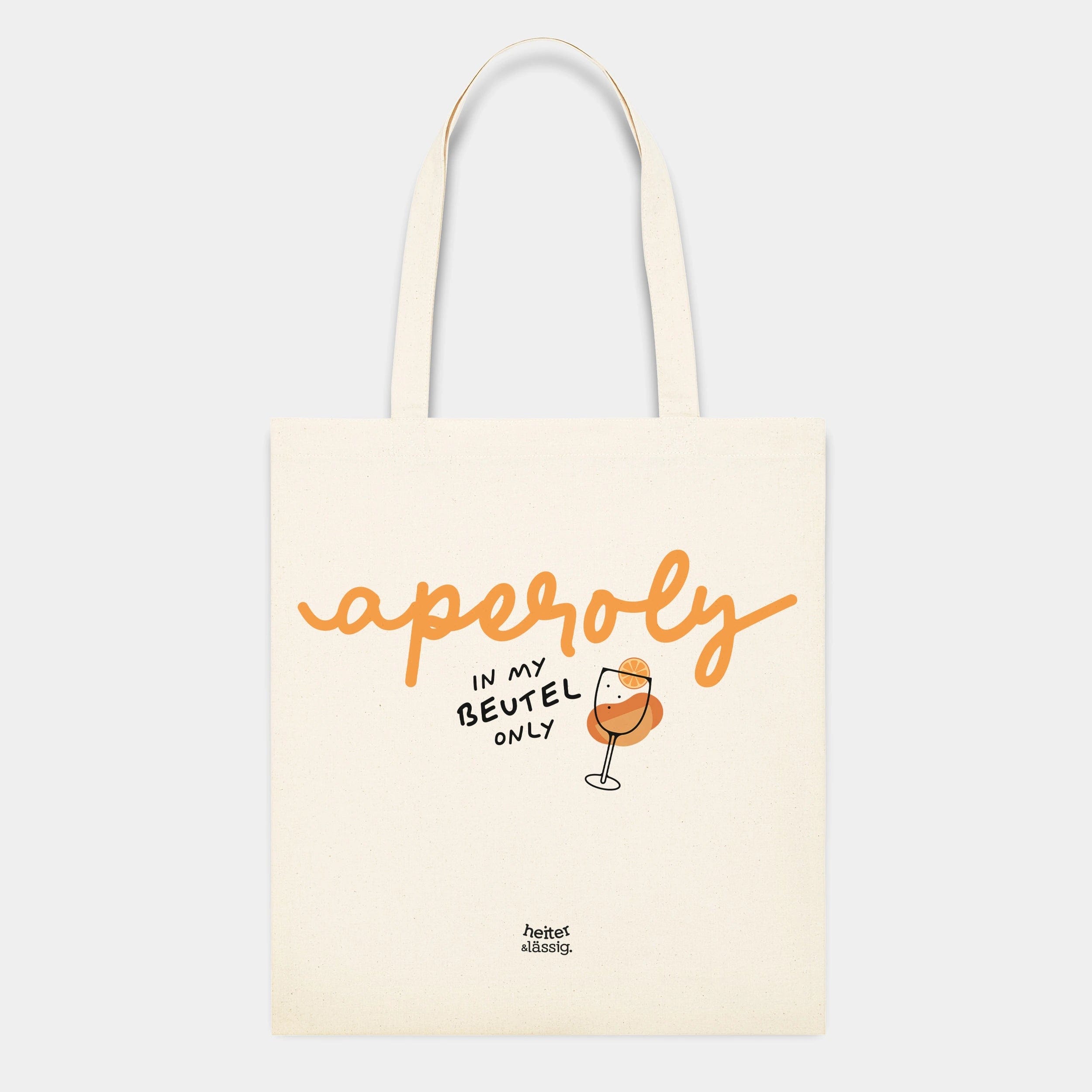 HEITER & LÄSSIG Baumwolltasche "aperoly in my Beutel" - aus nachhaltiger und fairer Produktion