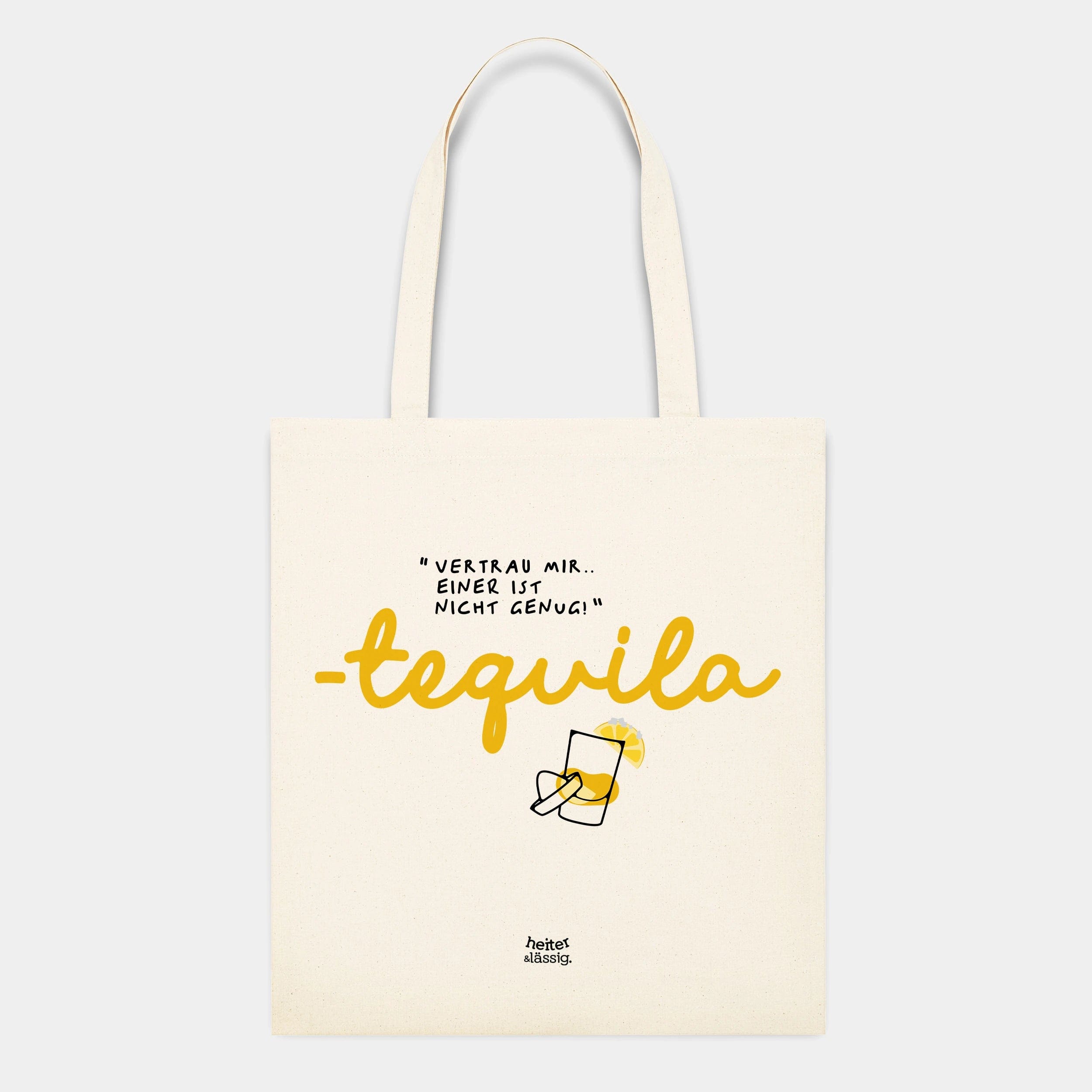 HEITER & LÄSSIG Baumwolltasche "ein Tequila ist nicht genug" - aus nachhaltiger und fairer Produktion