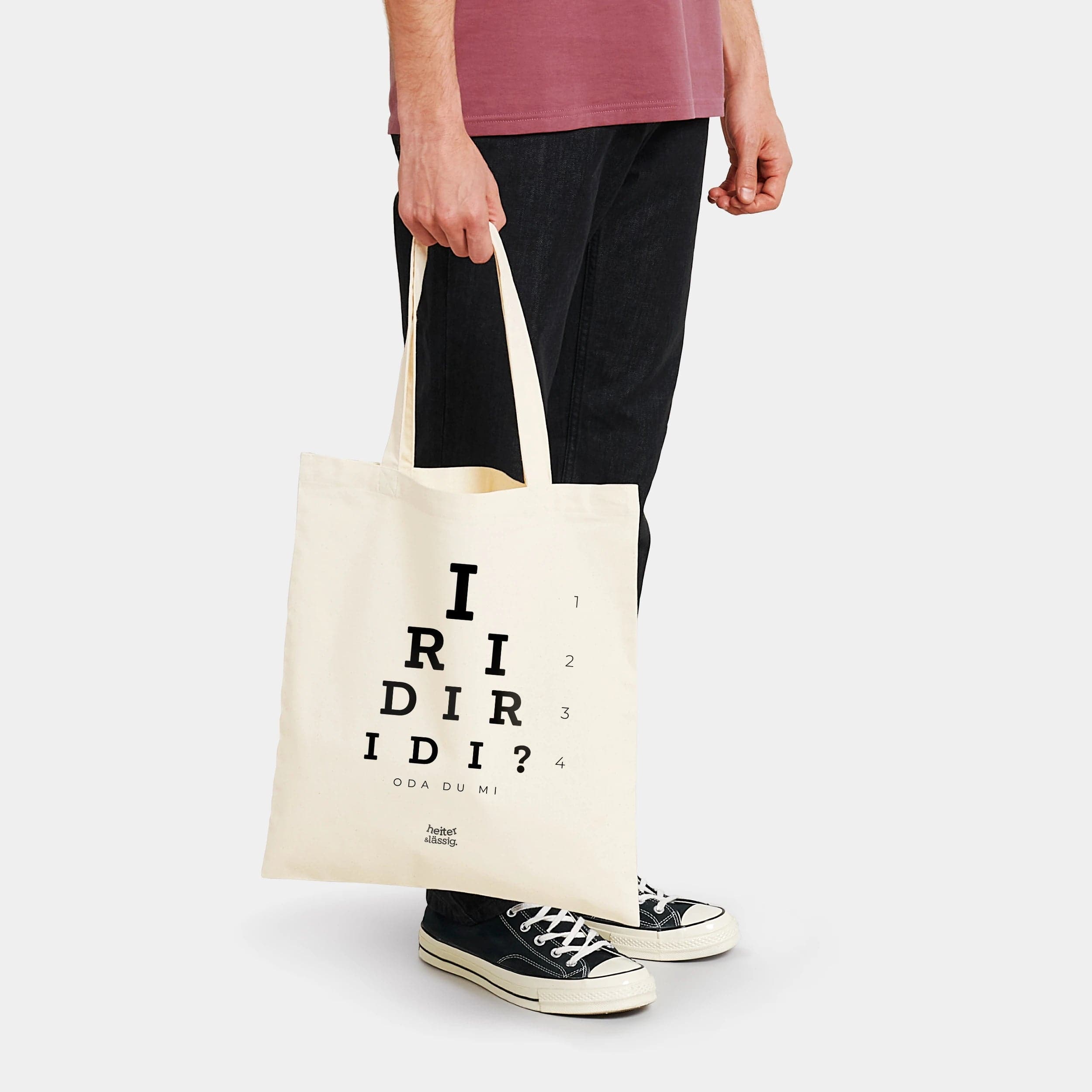 HEITER & LÄSSIG Baumwolltasche "Iridiridi" natural raw - aus nachhaltiger und fairer Produktion