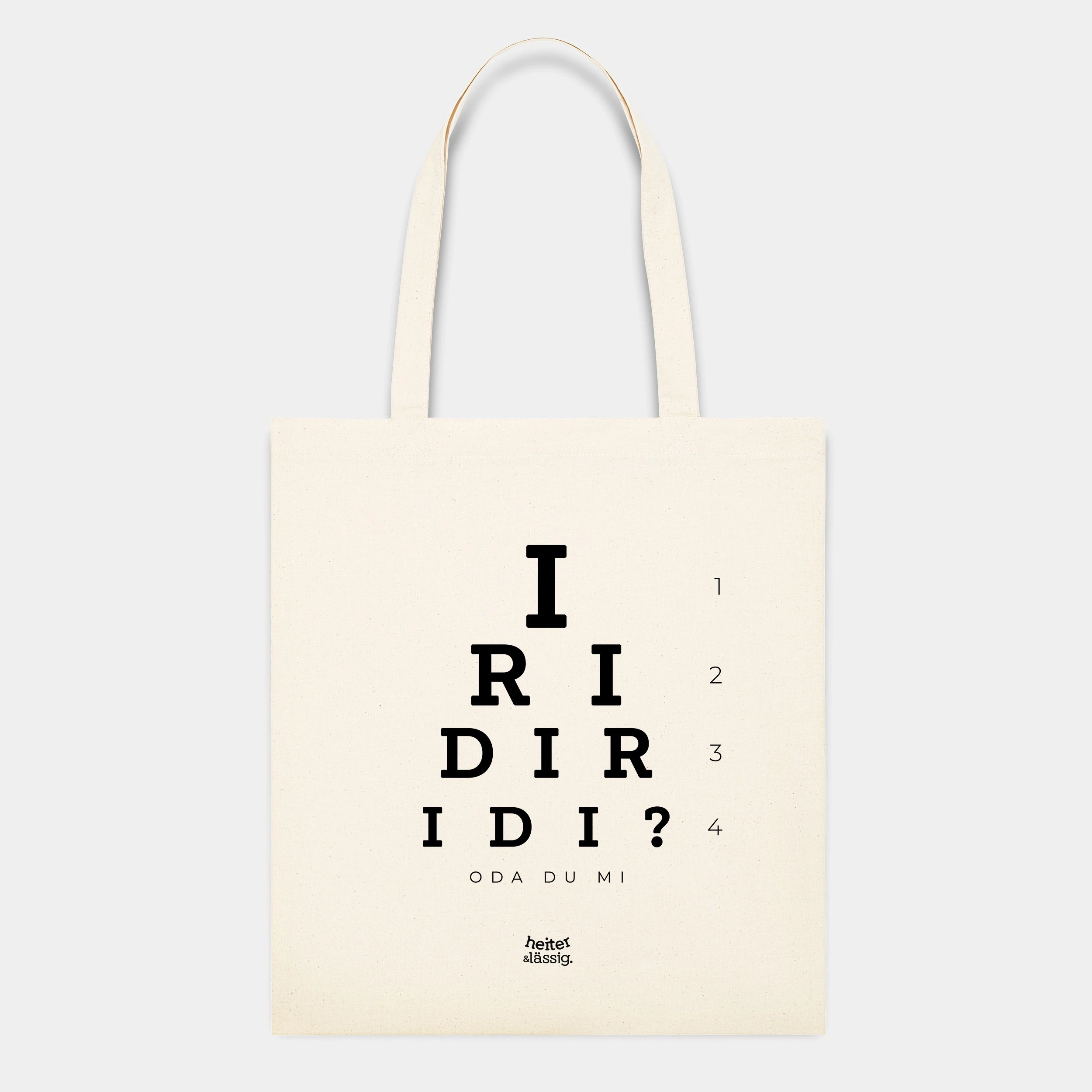 HEITER & LÄSSIG Baumwolltasche "Iridiridi" natural raw - aus nachhaltiger und fairer Produktion