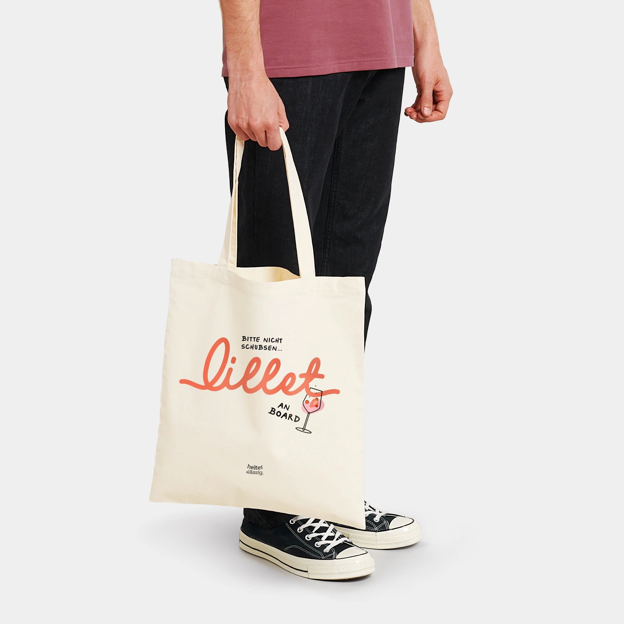 HEITER & LÄSSIG Baumwolltasche "Lillet an Board" Beutel / natural raw - aus nachhaltiger und fairer Produktion