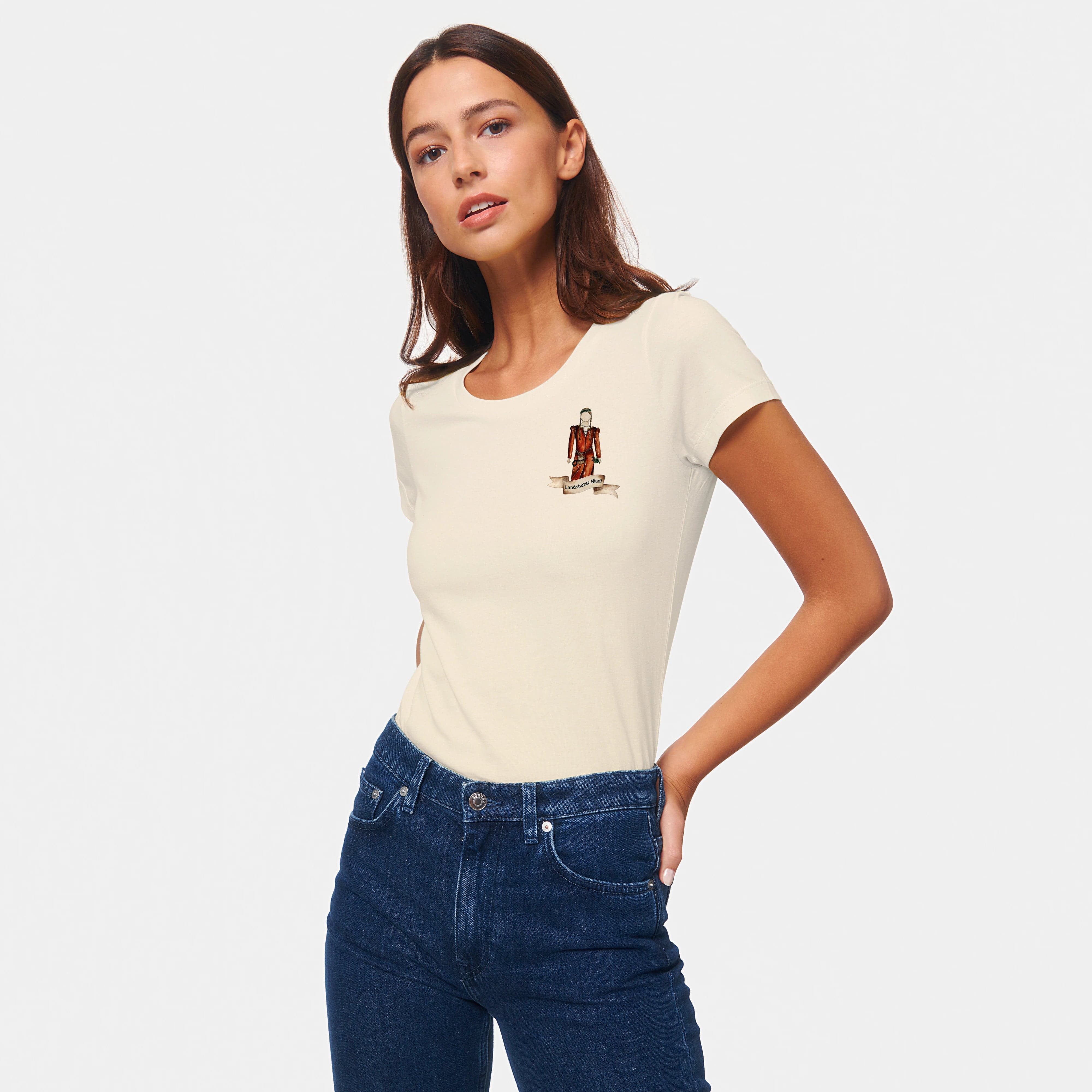 HEITER & LÄSSIG Damen T-Shirt "Landshuter Madl" XS / natural raw - aus nachhaltiger und fairer Produktion