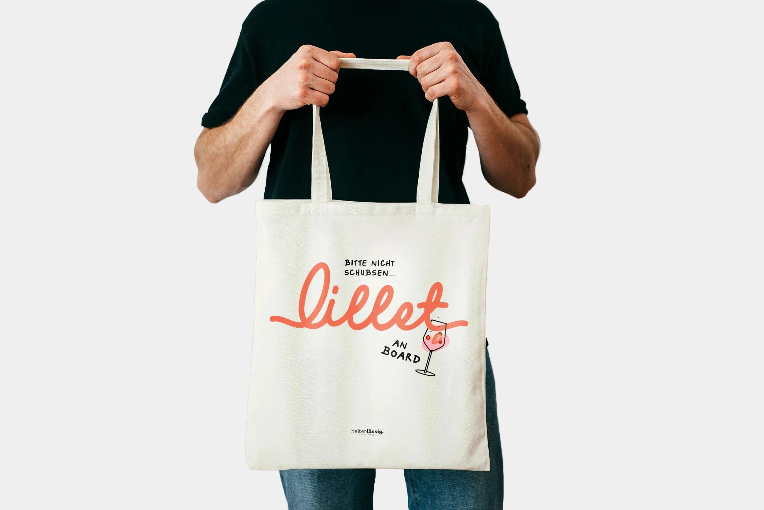 HEITER & LÄSSIG Tasche aus BIO-Baumwolle mit lustigen Lillet Spruch