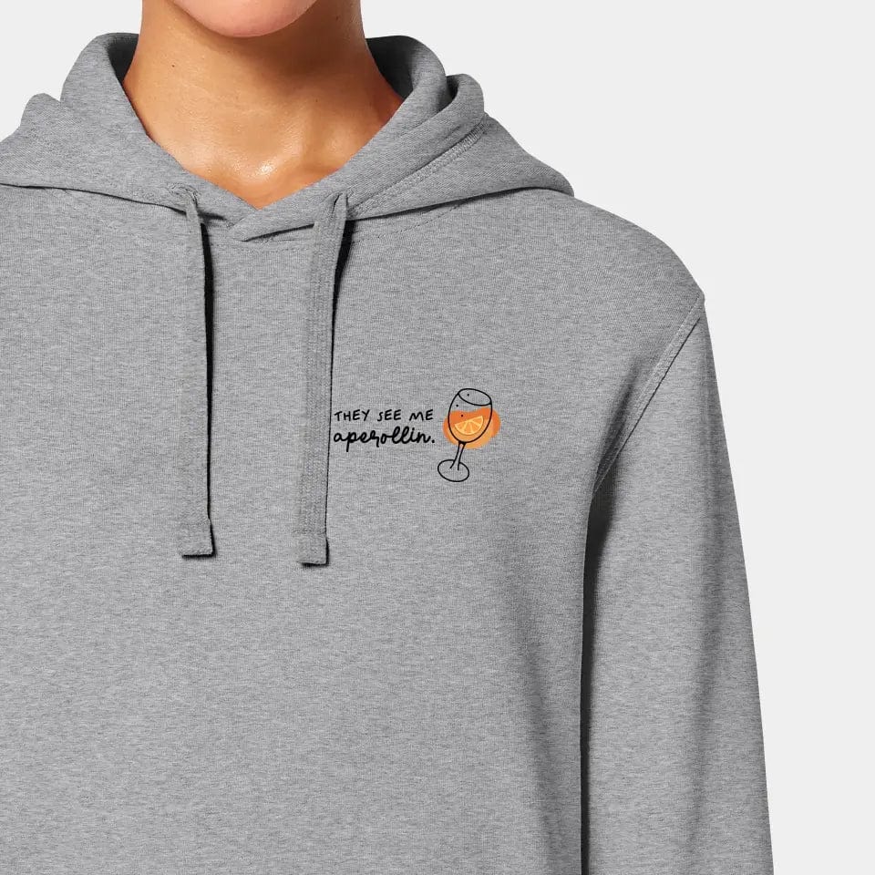 TeeInBlue Hoodie "Aperol" Stanley/Stella Drummer 2.0 / heather grey / XXS - aus nachhaltiger und fairer Produktion