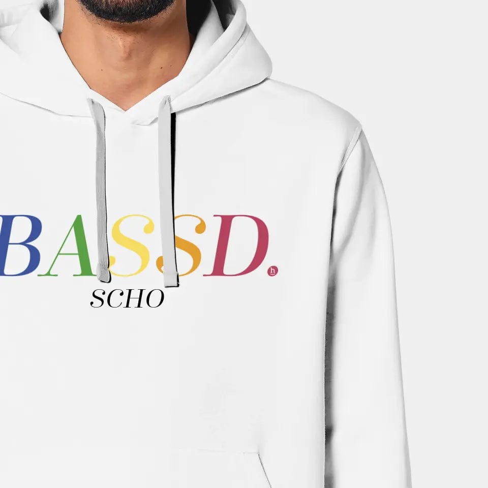 TeeInBlue Hoodie "Bassd" Stanley/Stella Drummer 2.0 / weiß / 3XL - aus nachhaltiger und fairer Produktion