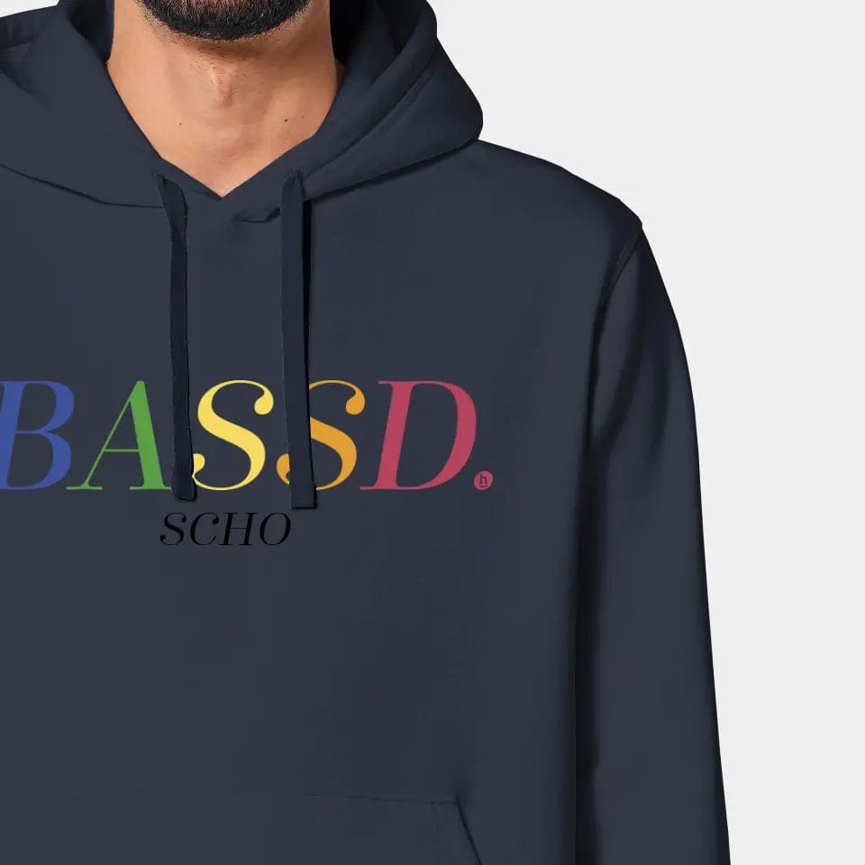 TeeInBlue Hoodie "Bassd" Stanley/Stella Drummer 2.0 / india ink grey / XL - aus nachhaltiger und fairer Produktion