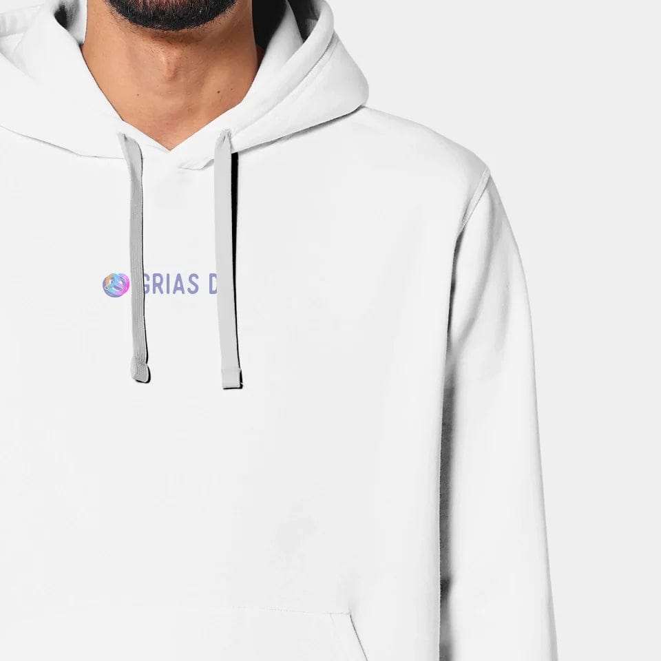 Projekt Hoodie "Grias di" Stanley/Stella Drummer 2.0 / weiß / XXS - aus nachhaltiger und fairer Produktion