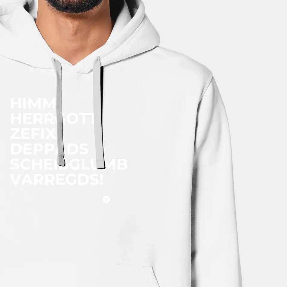 TeeInBlue Hoodie "Himmi Herrgott" Stanley/Stella Drummer 2.0 / weiß / XXS - aus nachhaltiger und fairer Produktion