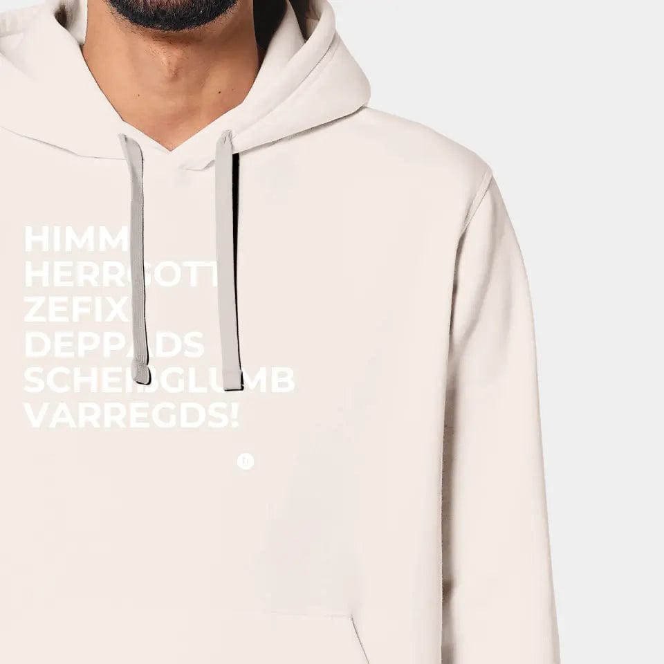 TeeInBlue Hoodie "Himmi Herrgott" Stanley/Stella Drummer 2.0 / vintage weiß / XXS - aus nachhaltiger und fairer Produktion