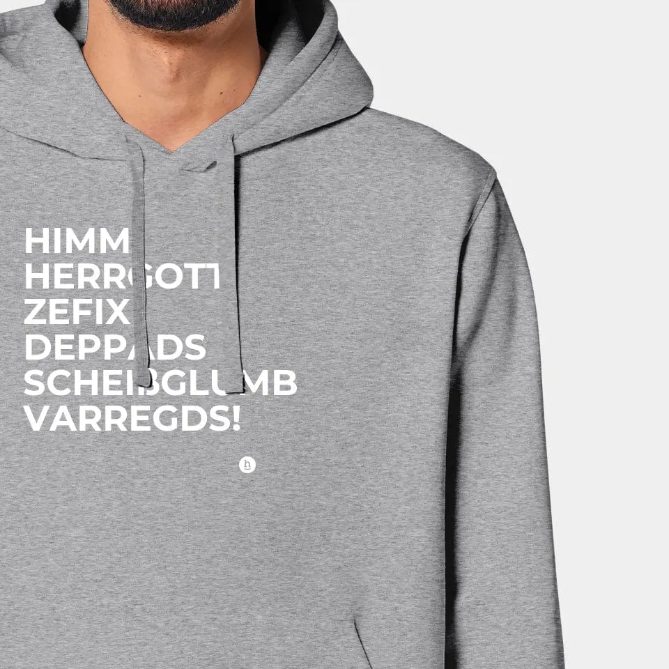 TeeInBlue Hoodie "Himmi Herrgott" Stanley/Stella Drummer 2.0 / heather grey / XXS - aus nachhaltiger und fairer Produktion