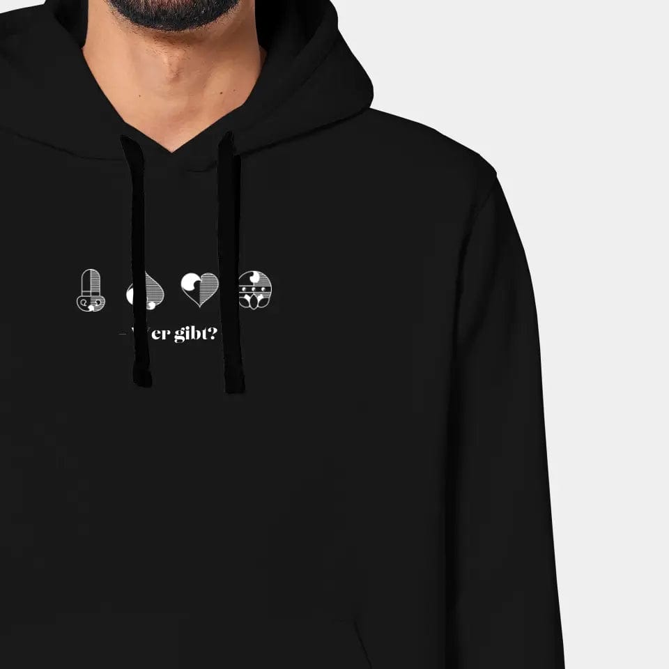 TeeInBlue Hoodie "Kartenfarben" Stanley/Stella Drummer 2.0 / schwarz / XXS - aus nachhaltiger und fairer Produktion