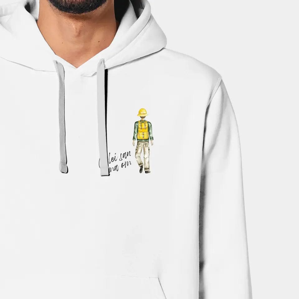 TeeInBlue Hoodie "Wanderer" Stanley/Stella Drummer 2.0 / weiß / 3XL - aus nachhaltiger und fairer Produktion
