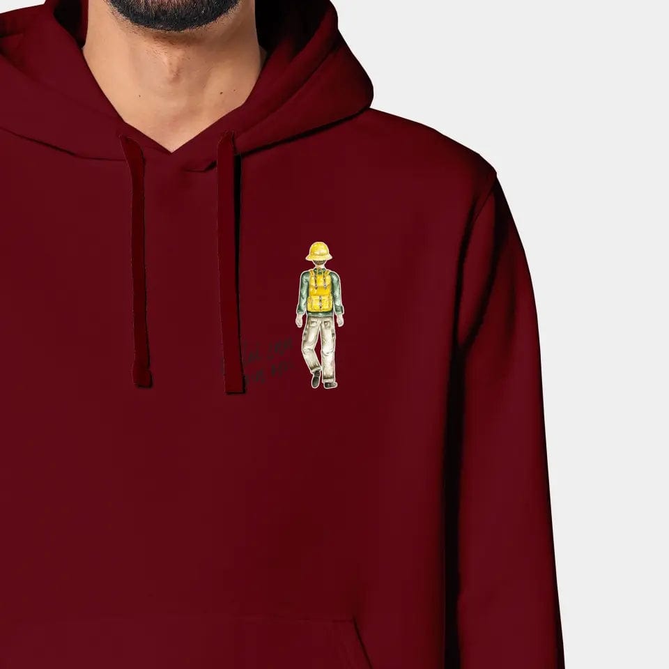 TeeInBlue Hoodie "Wanderer" Stanley/Stella Drummer 2.0 / burgundy / M - aus nachhaltiger und fairer Produktion