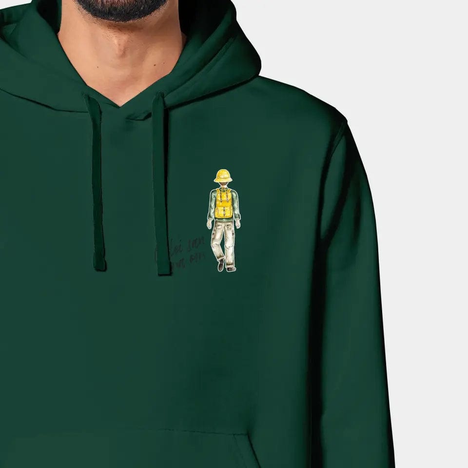 TeeInBlue Hoodie "Wanderer" Stanley/Stella Drummer 2.0 / bottle green / XXS - aus nachhaltiger und fairer Produktion