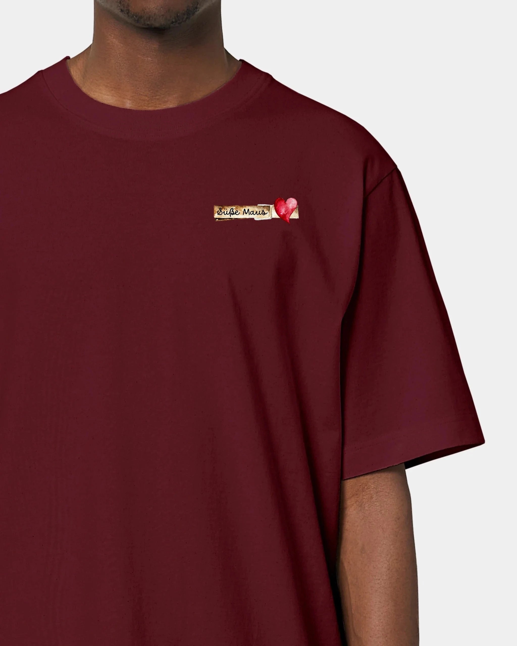 Schmidt Digitaldruck GmbH Personalisiertes T-Shirt "Glubbal" Oversized / Burgundy / XXS - aus nachhaltiger und fairer Produktion