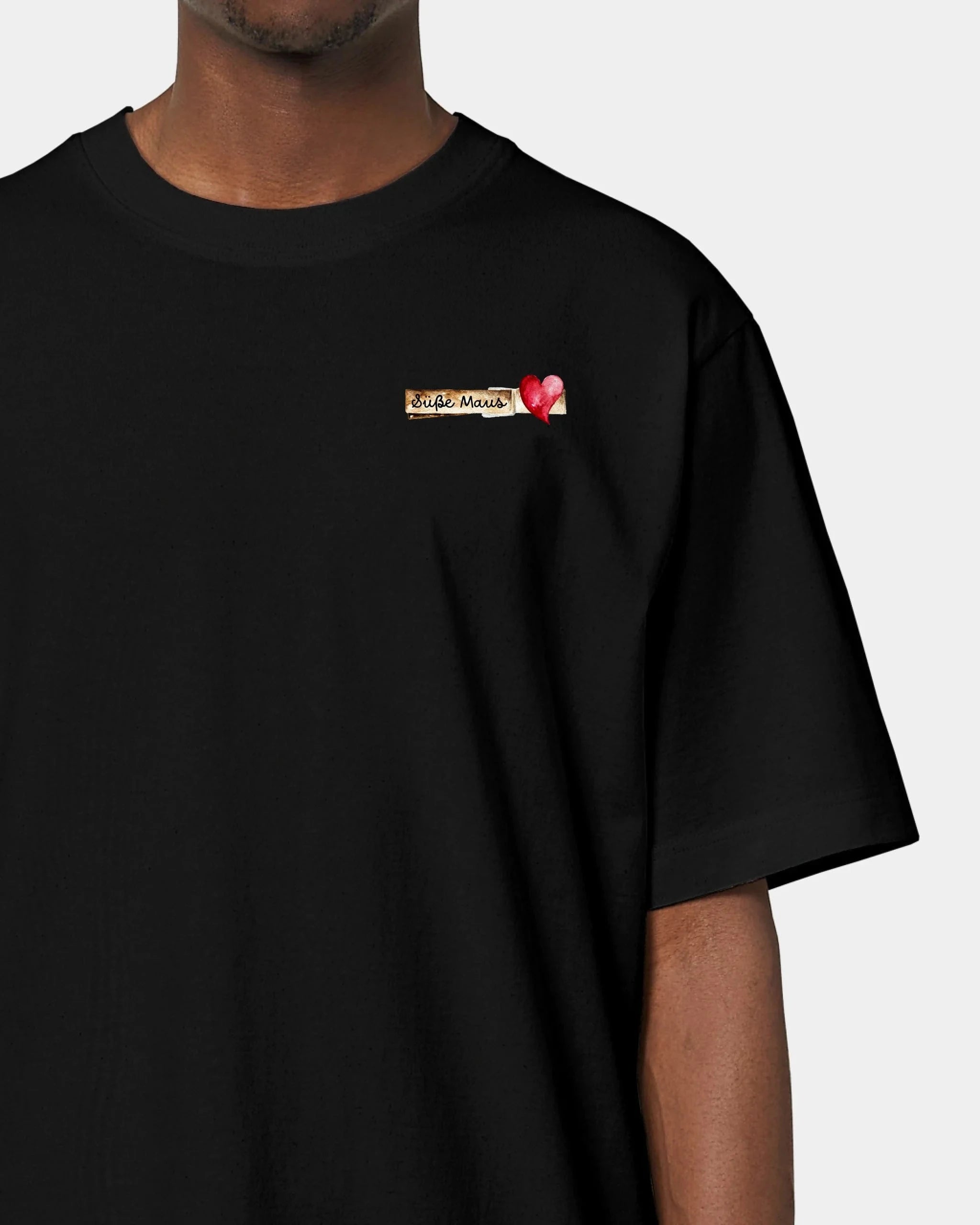 Schmidt Digitaldruck GmbH Personalisiertes T-Shirt "Glubbal" Oversized / Schwarz / XXS - aus nachhaltiger und fairer Produktion