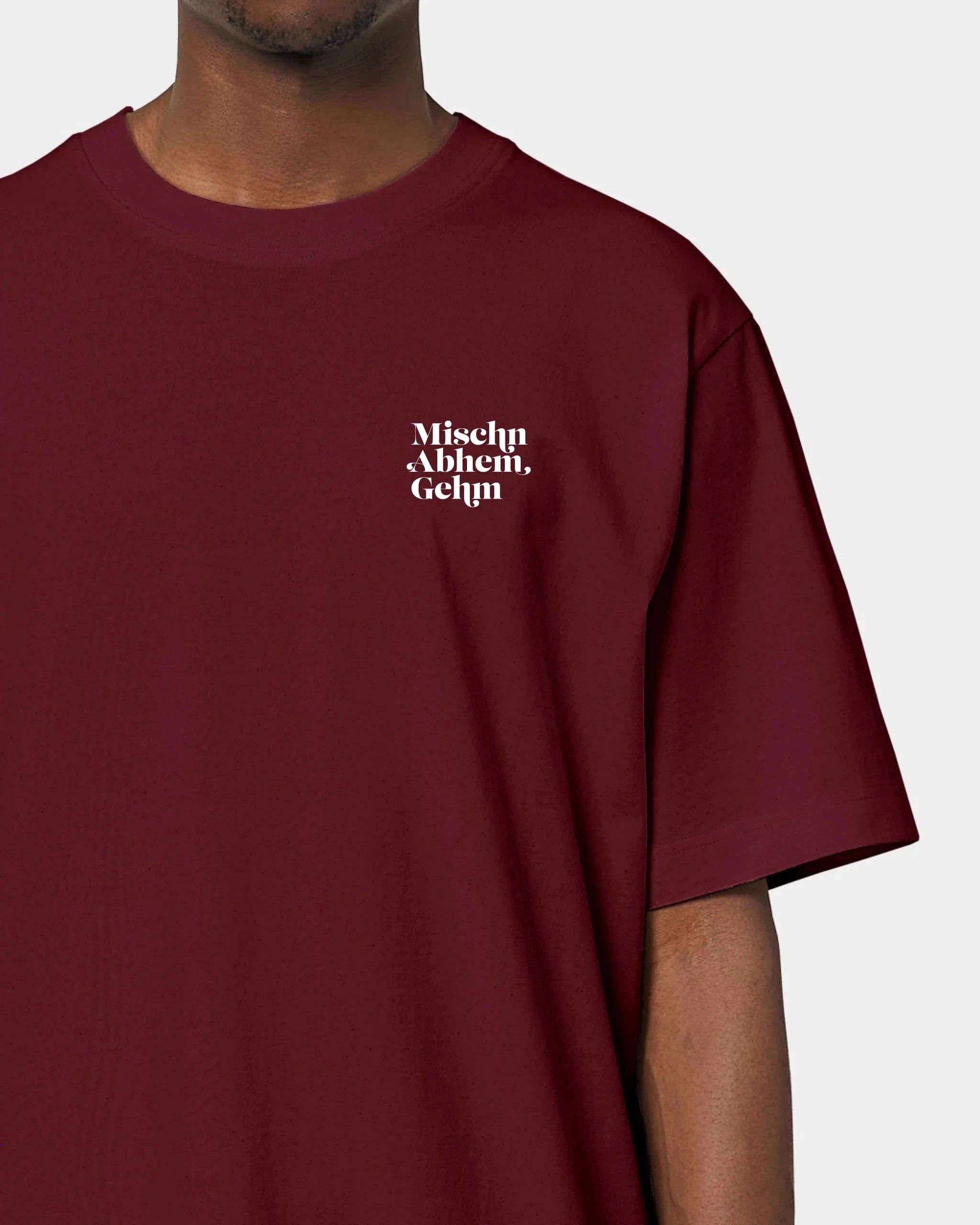 Schmidt Digitaldruck GmbH Personalisiertes T-Shirt "Kartenspiel" Oversized / Burgundy / XXS - aus nachhaltiger und fairer Produktion