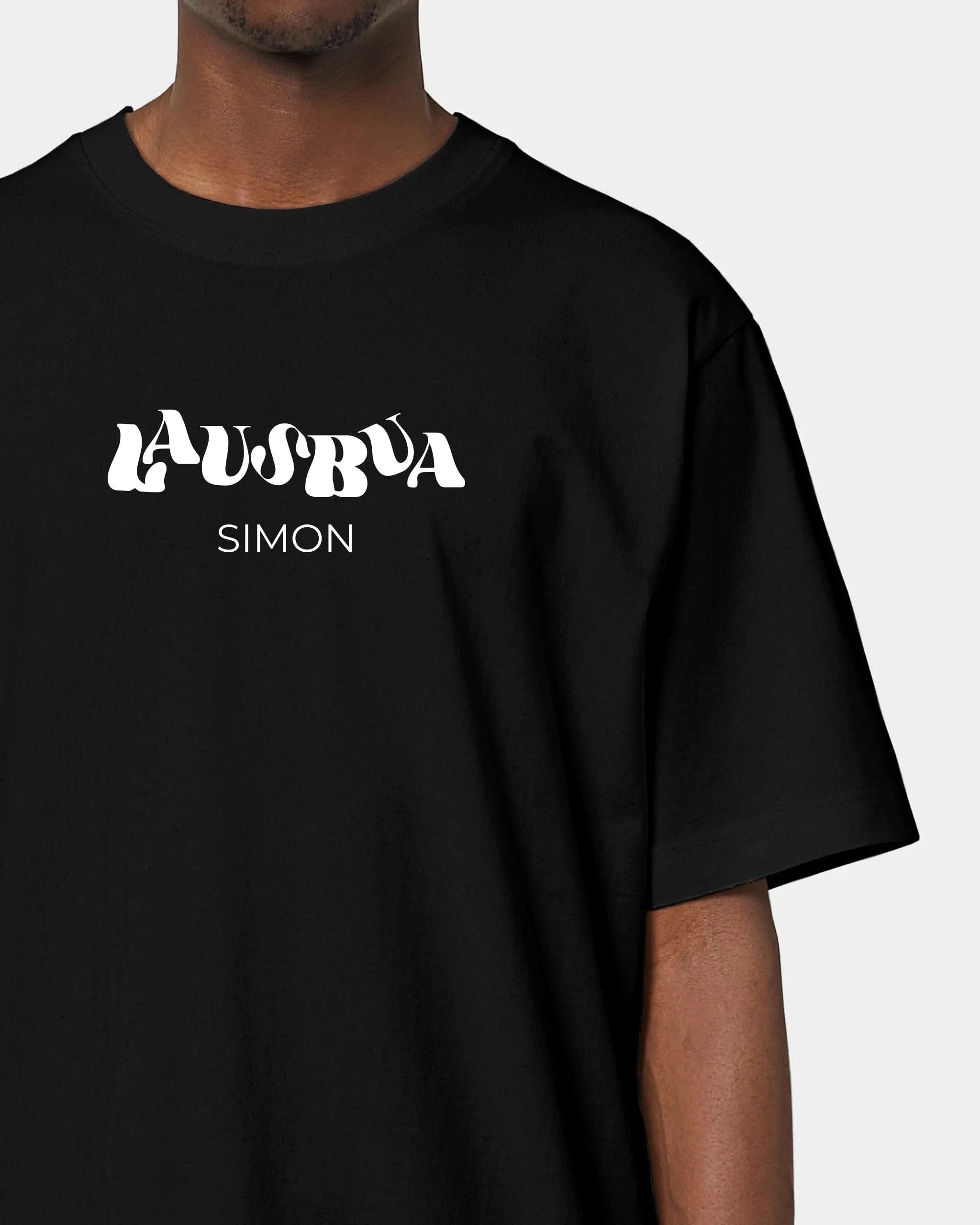 Schmidt Digitaldruck GmbH Personalisiertes T-Shirt "Lausbua" Oversized / Schwarz / XXS - aus nachhaltiger und fairer Produktion