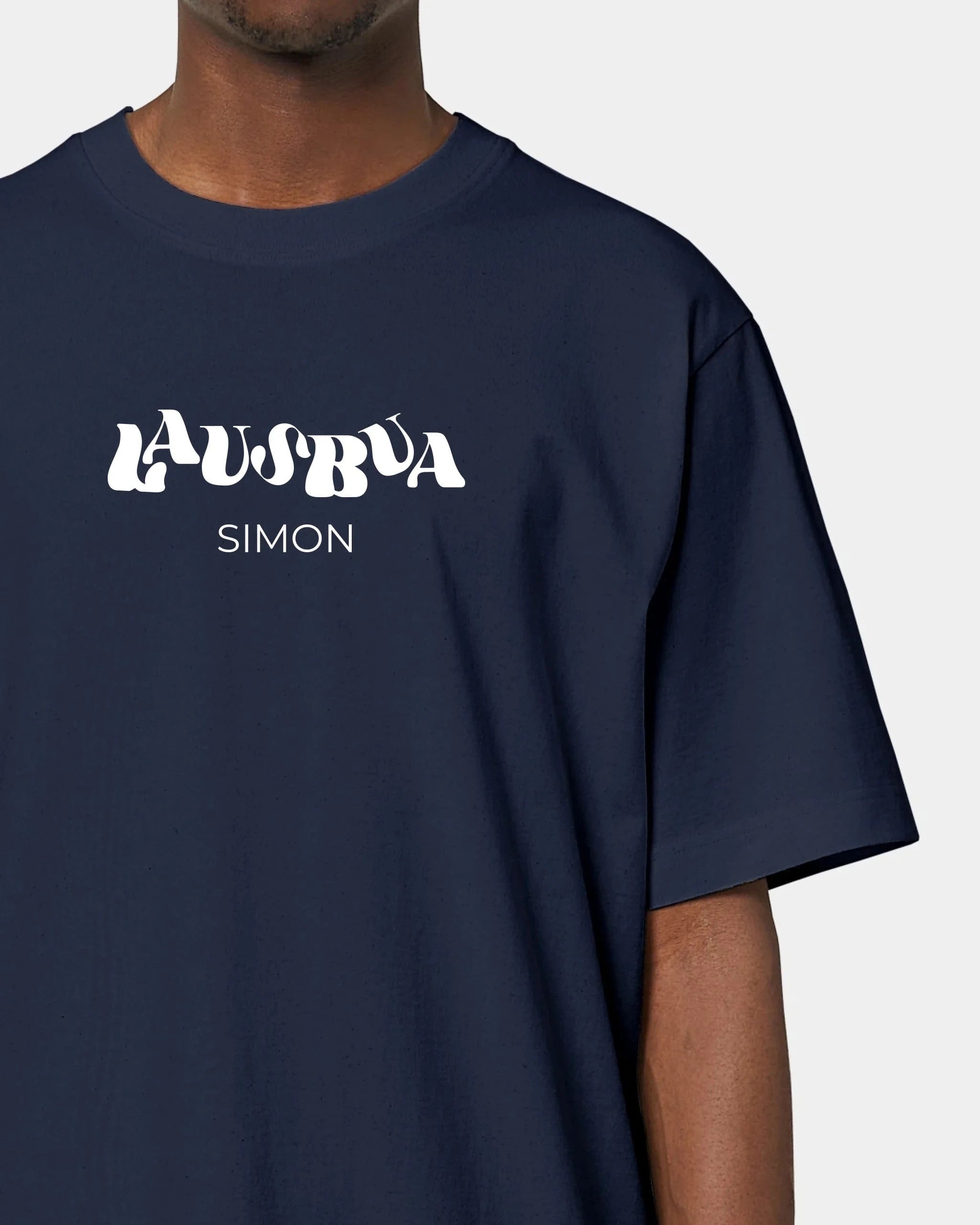 Schmidt Digitaldruck GmbH Personalisiertes T-Shirt "Lausbua" Oversized / French Navy / XXS - aus nachhaltiger und fairer Produktion
