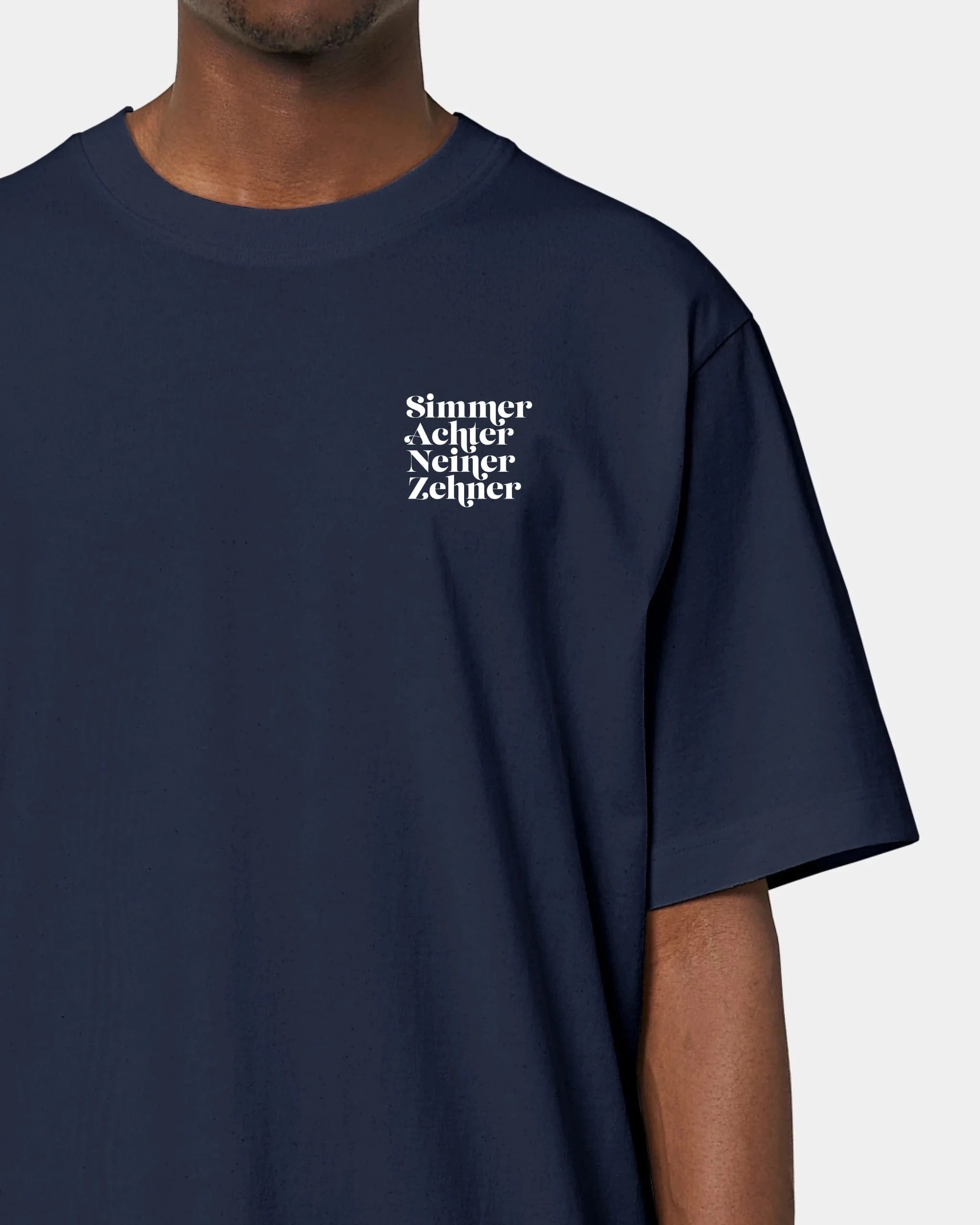 Schmidt Digitaldruck GmbH Personalisiertes T-Shirt "Spielkarten" Oversized / French Navy / XXS - aus nachhaltiger und fairer Produktion