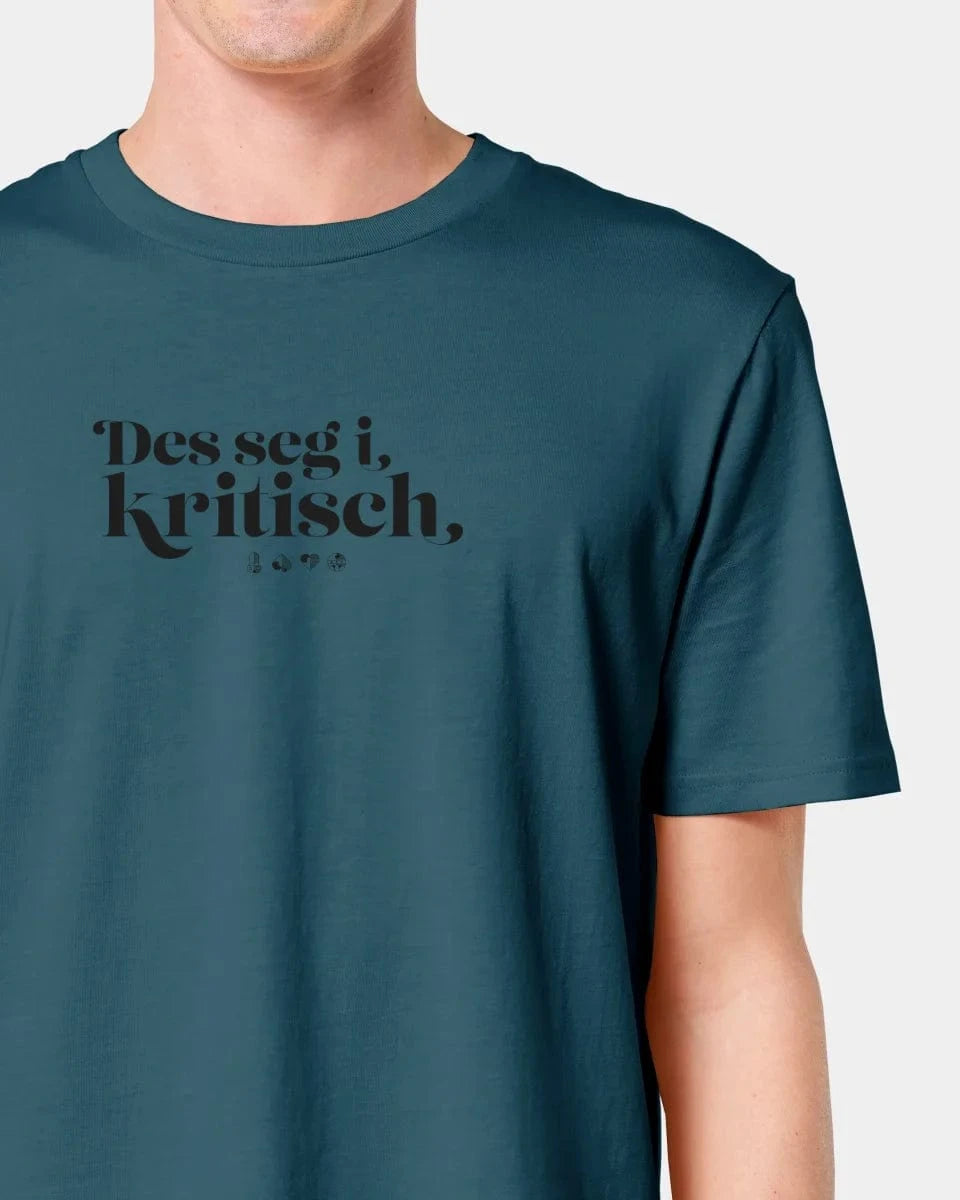 Schmidt Digitaldruck GmbH Personalisiertes T-Shirt "Watten - Des seg i kritisch" Unisex / Stargazer / XXS - aus nachhaltiger und fairer Produktion
