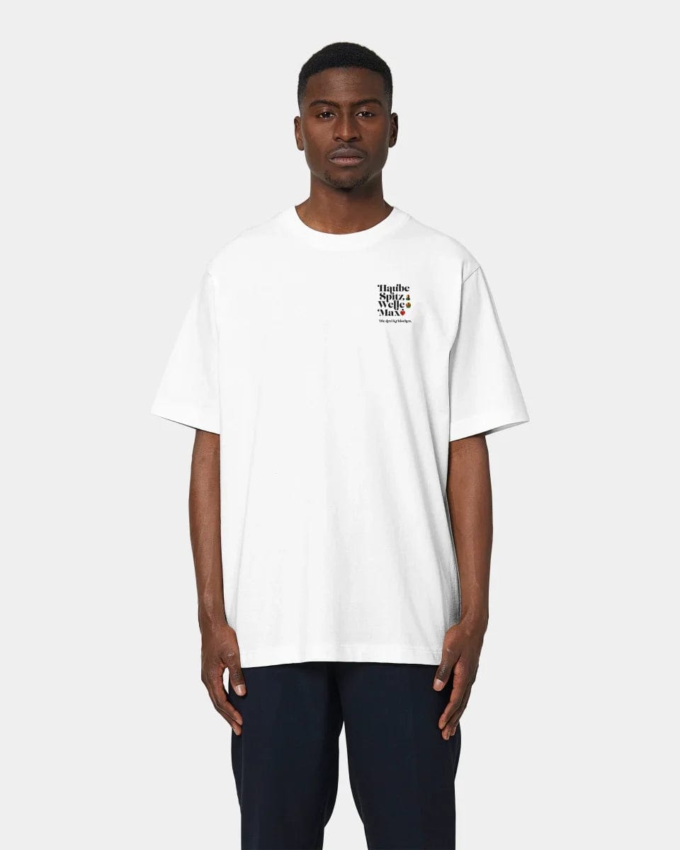 TeeInBlue Personalisiertes T-Shirt "Watten" Oversized / Weiß / S - aus nachhaltiger und fairer Produktion