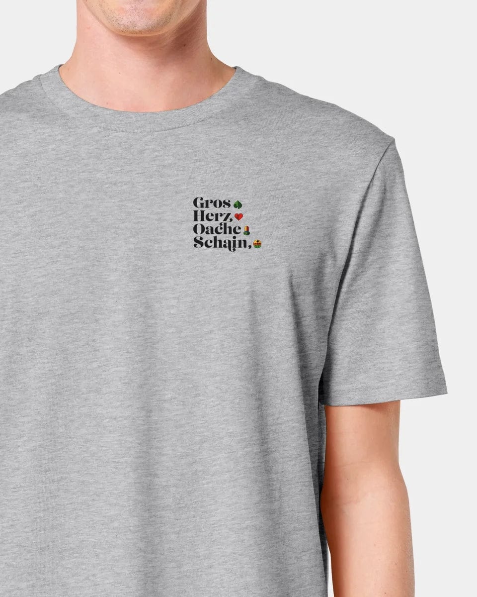 TeeInBlue Personalisiertes T-Shirt "Watten - Kartenfarben" Unisex / Heather Grey / XXS - aus nachhaltiger und fairer Produktion