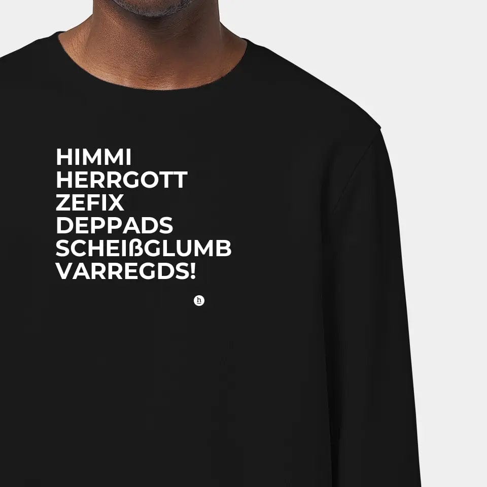 TeeInBlue Sweatshirt "Himmi Herrgott" Stanley/Stella Roller / schwarz / 3XL - aus nachhaltiger und fairer Produktion