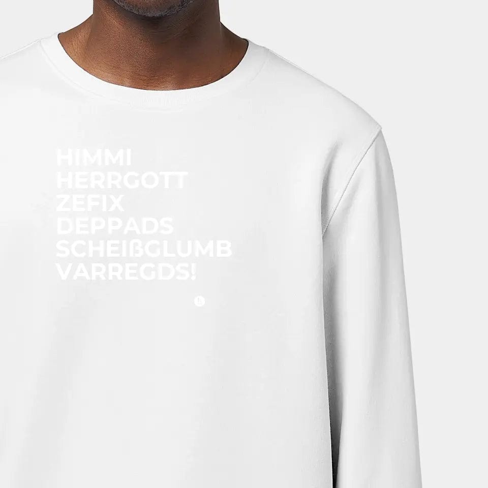 TeeInBlue Sweatshirt "Himmi Herrgott" Stanley/Stella Roller / weiß / 3XL - aus nachhaltiger und fairer Produktion