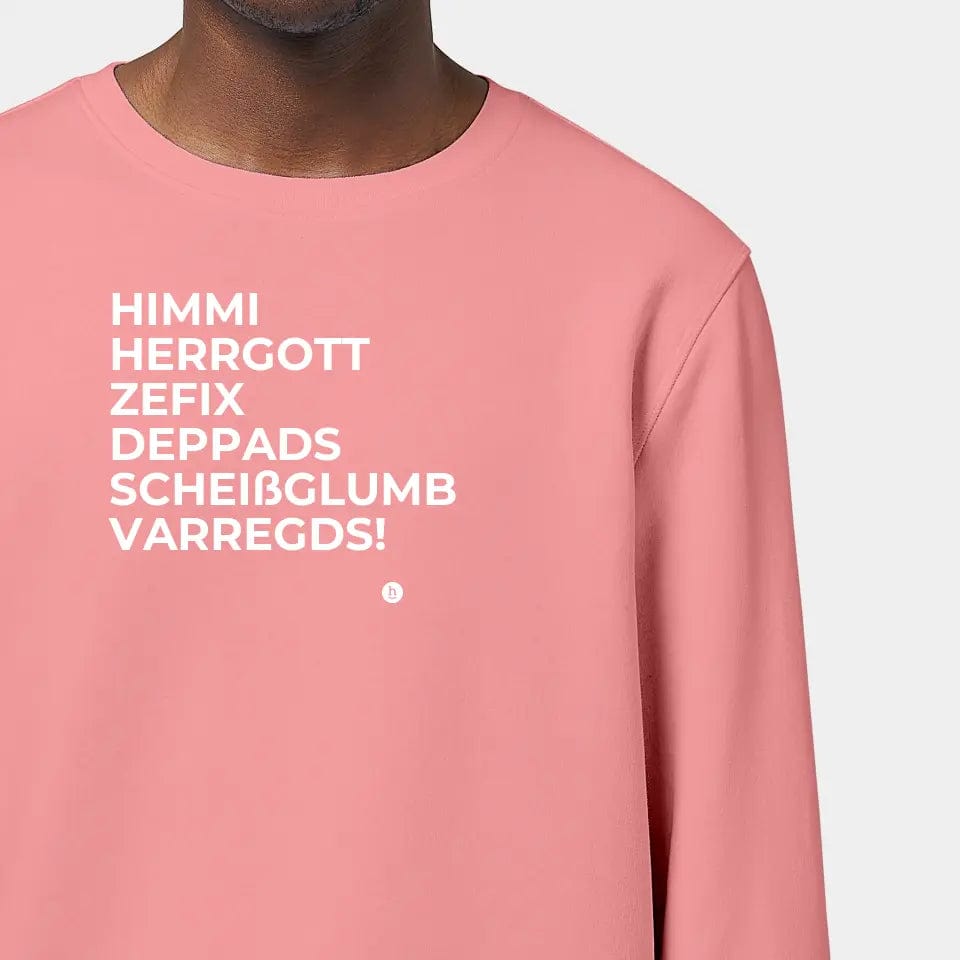 TeeInBlue Sweatshirt "Himmi Herrgott" Stanley/Stella Roller / canyon pink / S - aus nachhaltiger und fairer Produktion