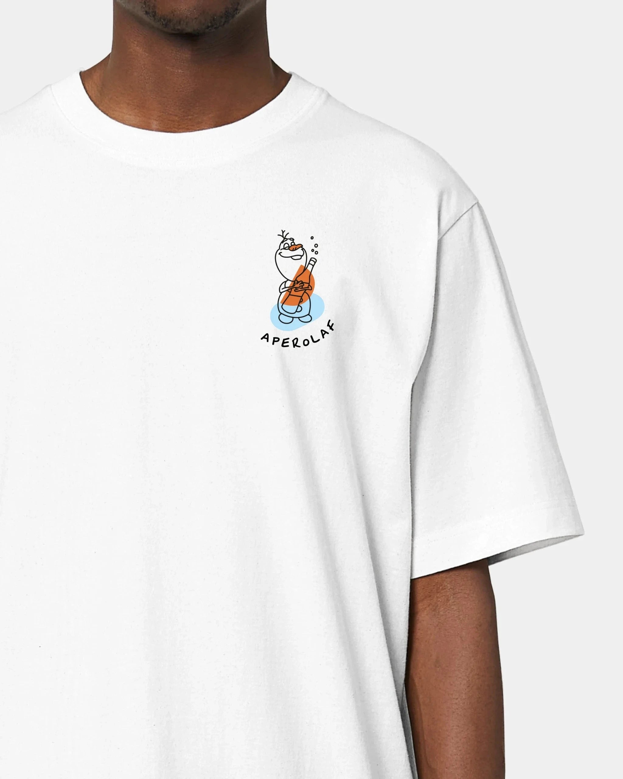 Schmidt Digitaldruck GmbH T-Shirt "Aperolaf" Oversized / Weiß / XXS - aus nachhaltiger und fairer Produktion