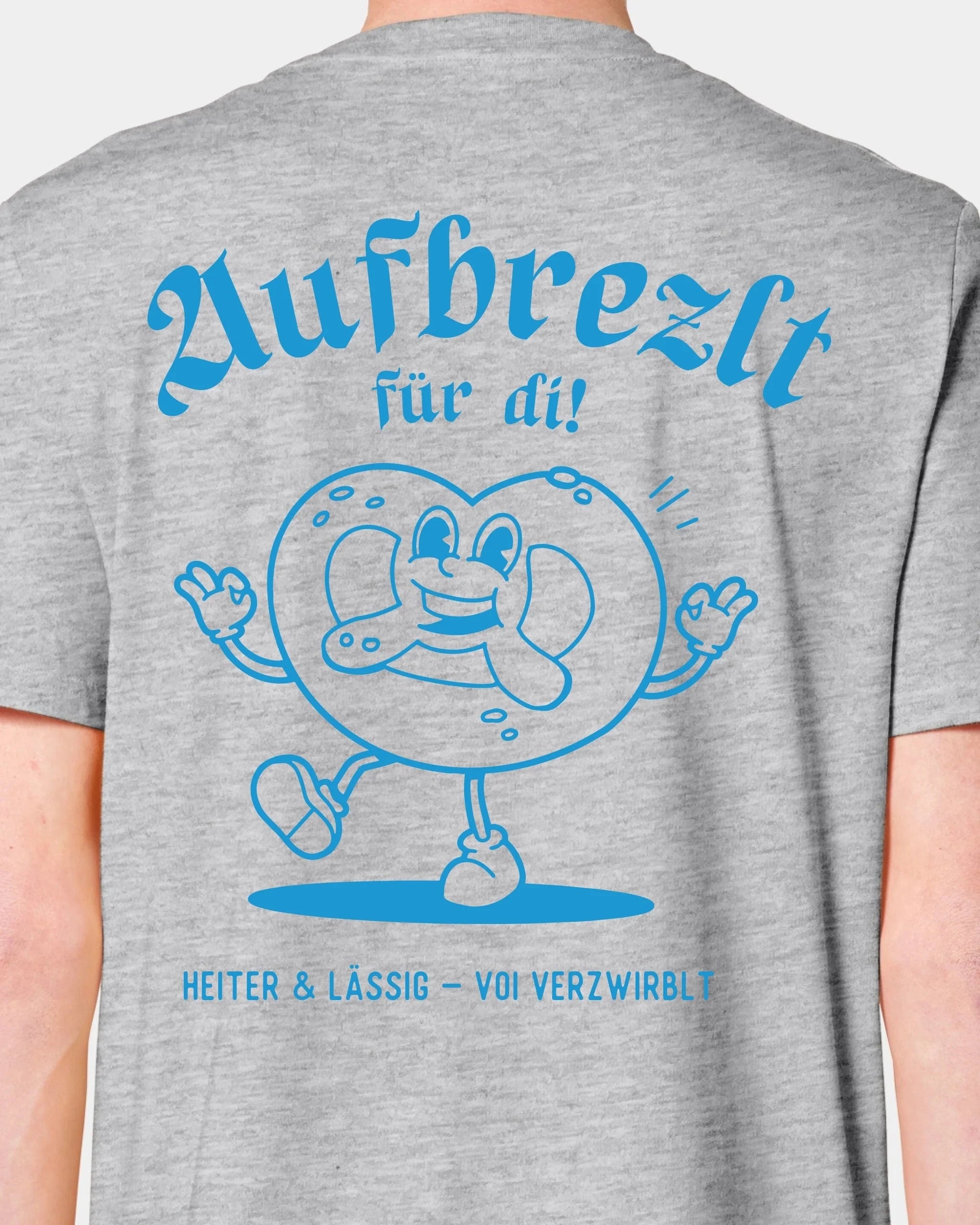 Schmidt Digitaldruck GmbH T-Shirt "Aufbrezlt" Unisex / Heather Grey / XXS - aus nachhaltiger und fairer Produktion