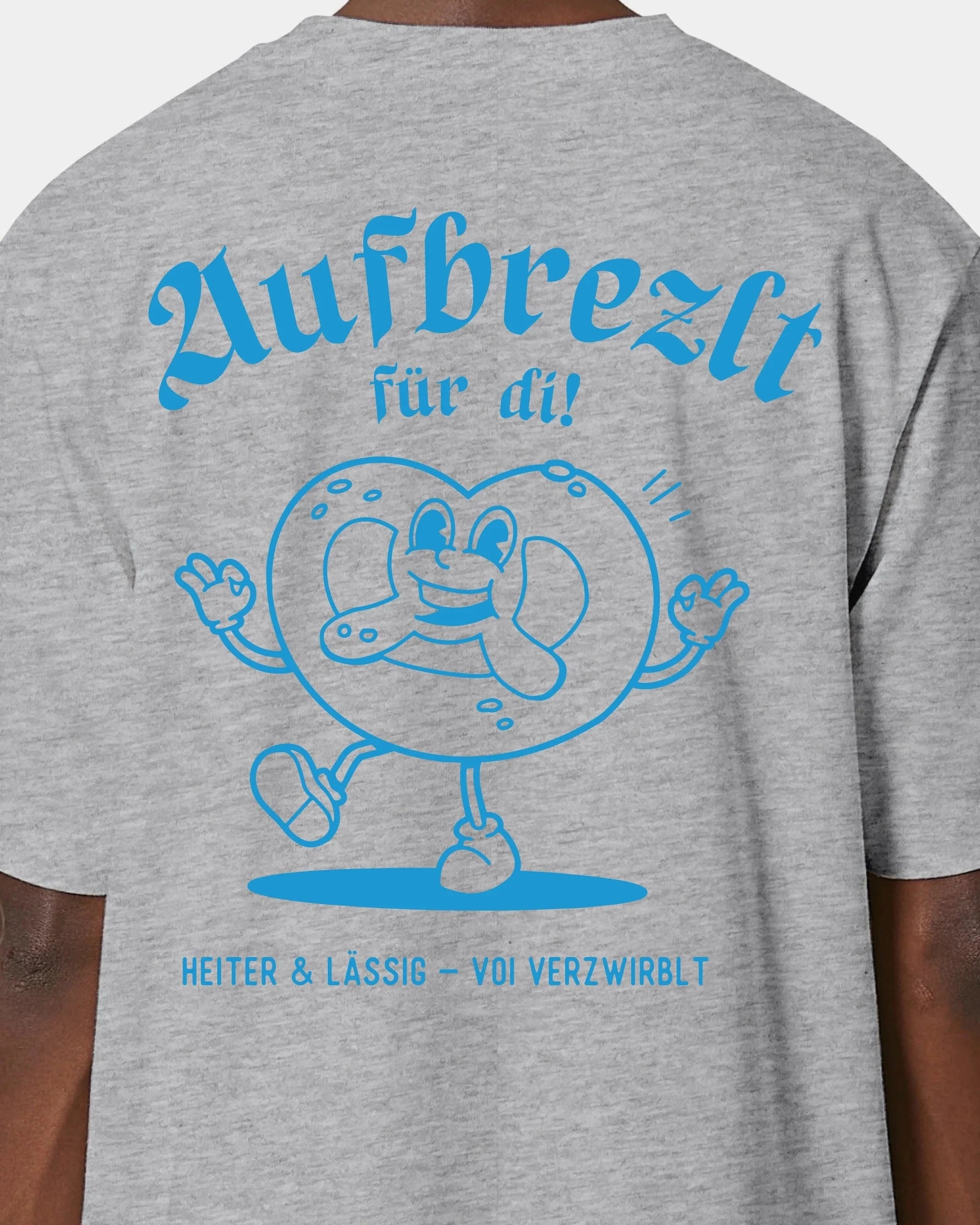 Schmidt Digitaldruck GmbH T-Shirt "Aufbrezlt" Oversized / Heather Grey / XXS - aus nachhaltiger und fairer Produktion