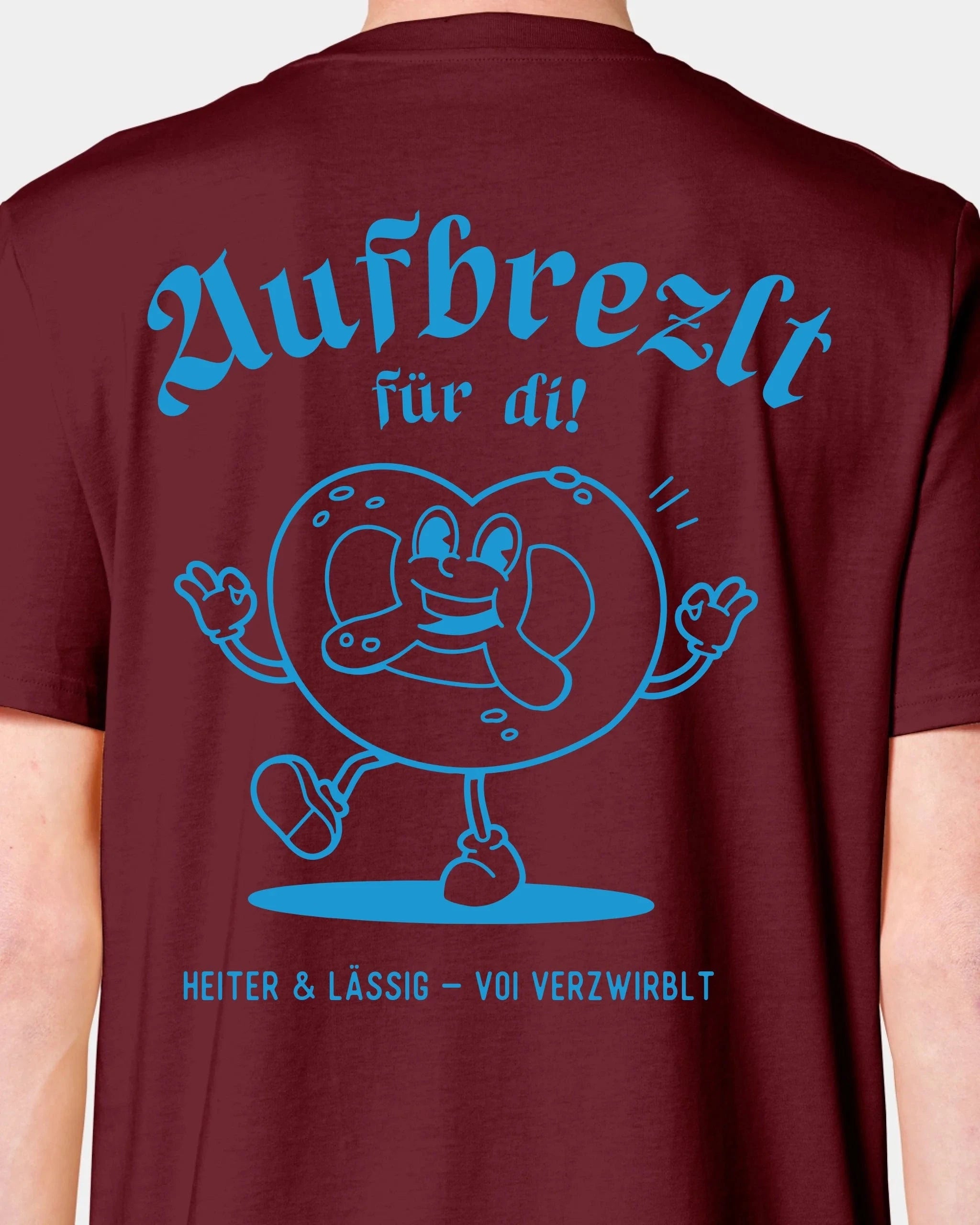 Schmidt Digitaldruck GmbH T-Shirt "Aufbrezlt" Unisex / Burgundy / XXS - aus nachhaltiger und fairer Produktion