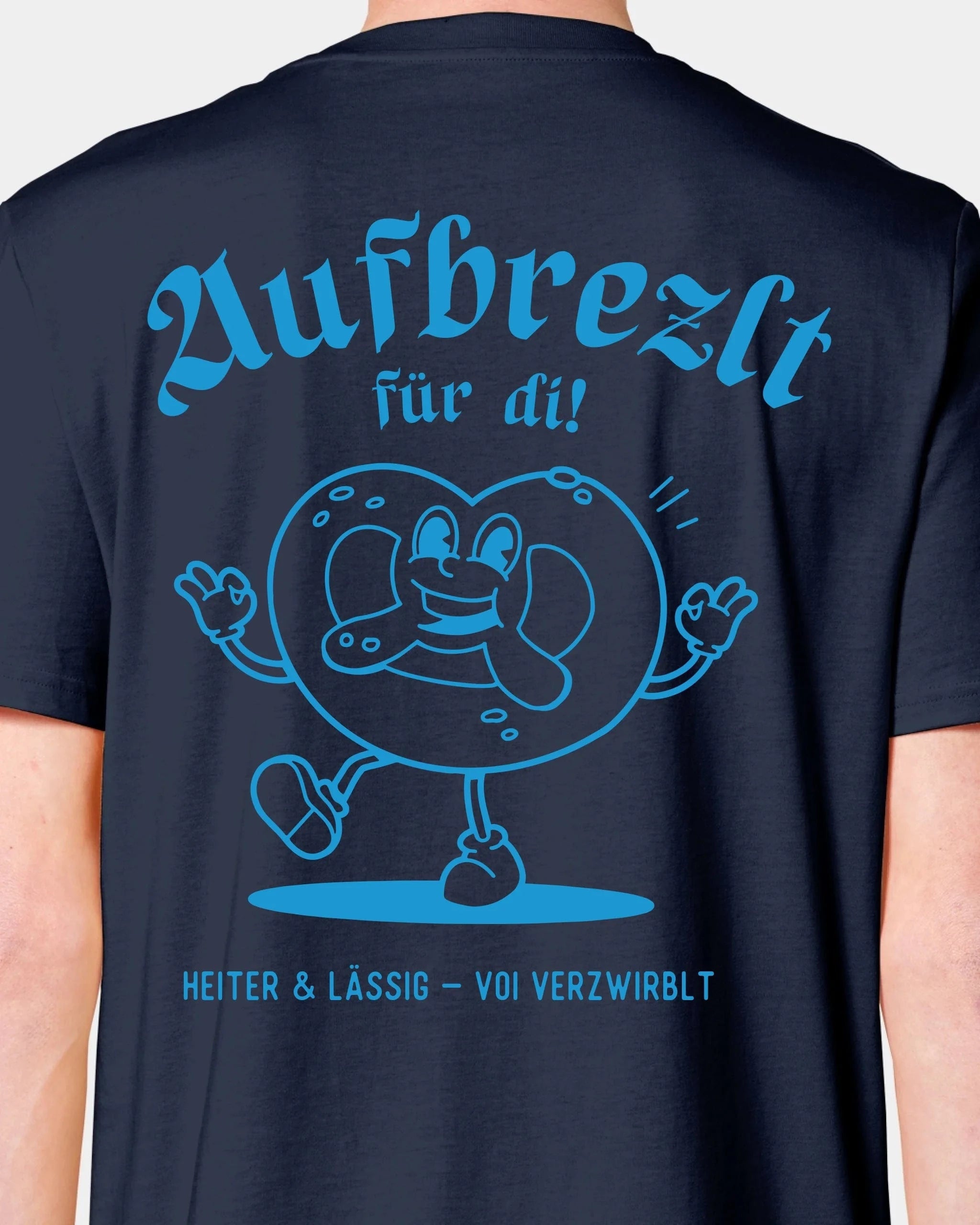 Schmidt Digitaldruck GmbH T-Shirt "Aufbrezlt" Unisex / French Navy / XXS - aus nachhaltiger und fairer Produktion