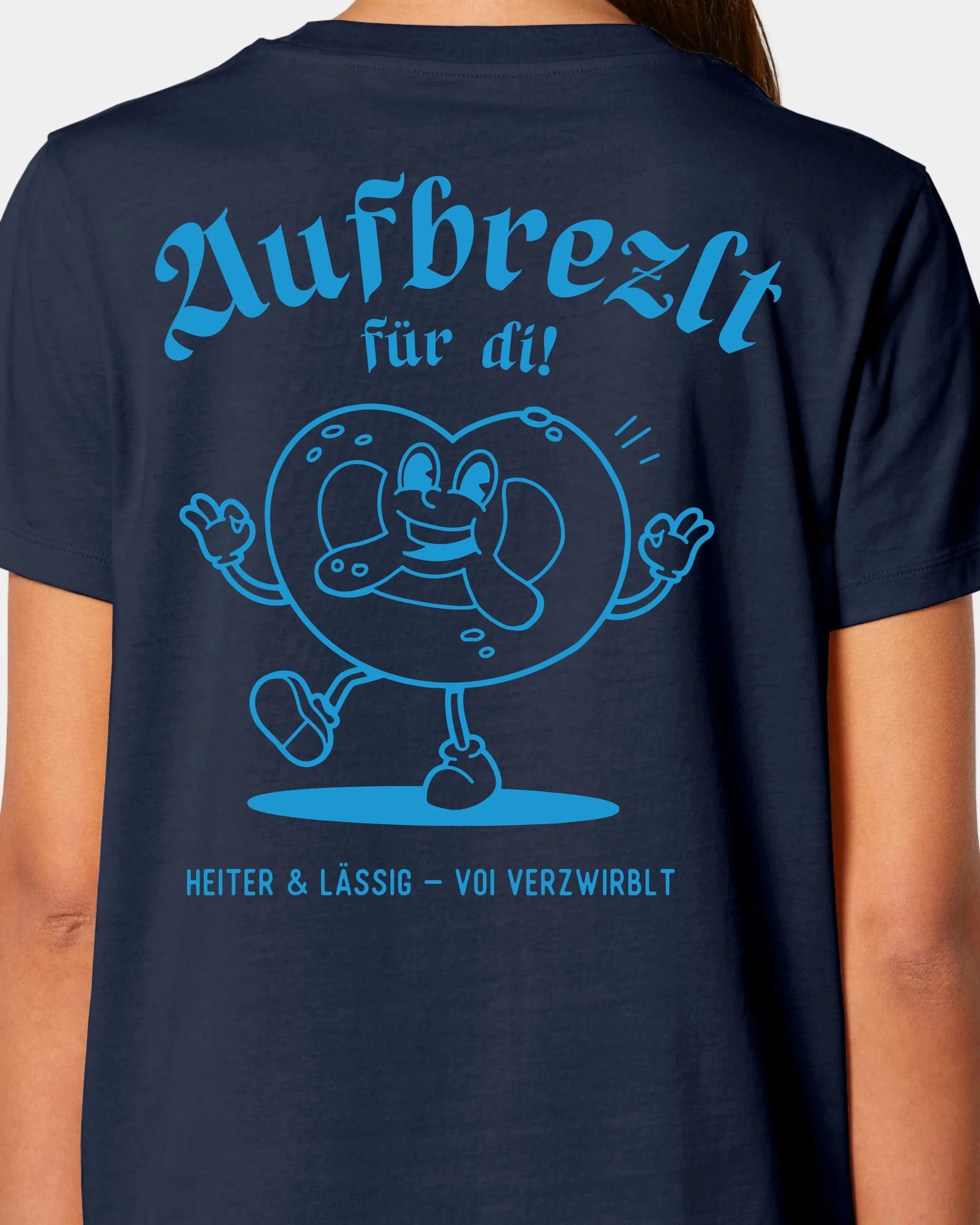 Schmidt Digitaldruck GmbH T-Shirt "Aufbrezlt" Damen / French Navy / XS - aus nachhaltiger und fairer Produktion