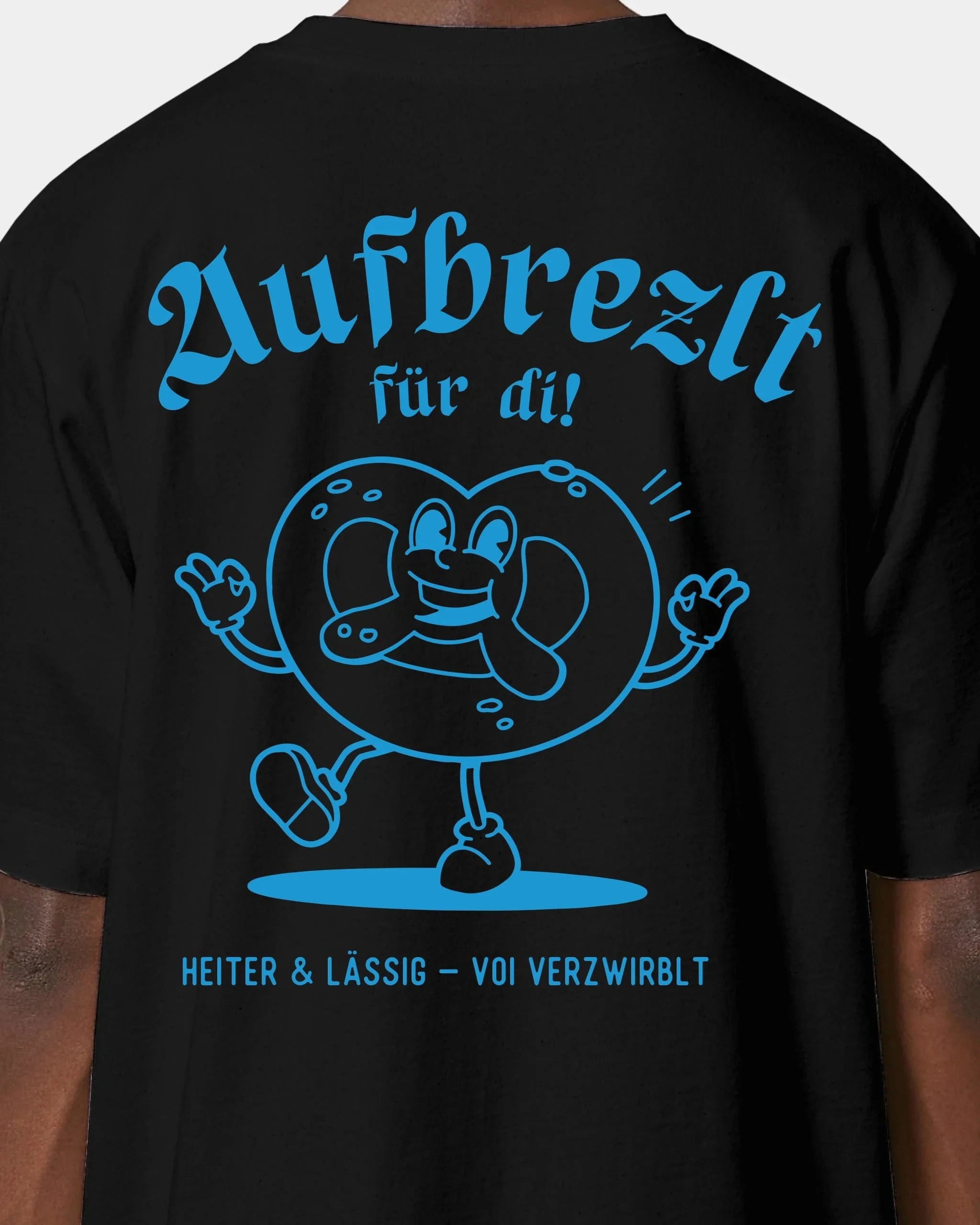 Schmidt Digitaldruck GmbH T-Shirt "Aufbrezlt" Oversized / Schwarz / XXS - aus nachhaltiger und fairer Produktion