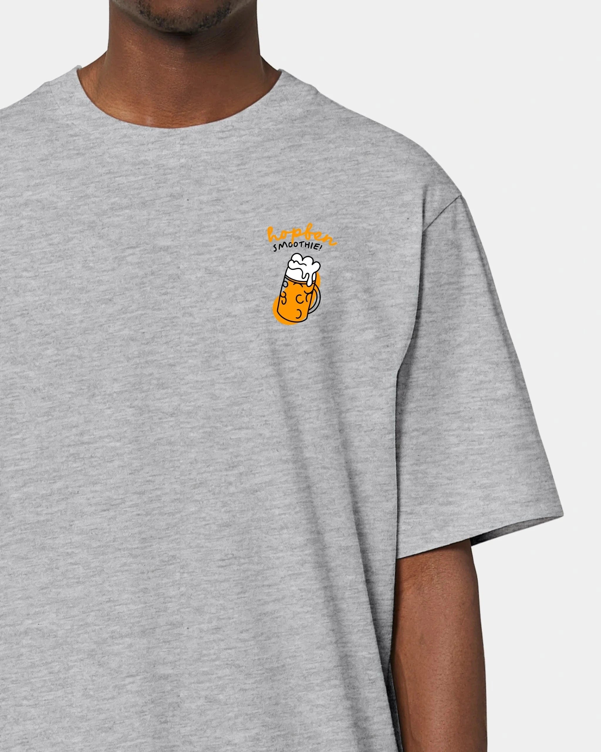 Schmidt Digitaldruck GmbH T-Shirt "Bier" Oversized / Heather Grey / XXS - aus nachhaltiger und fairer Produktion