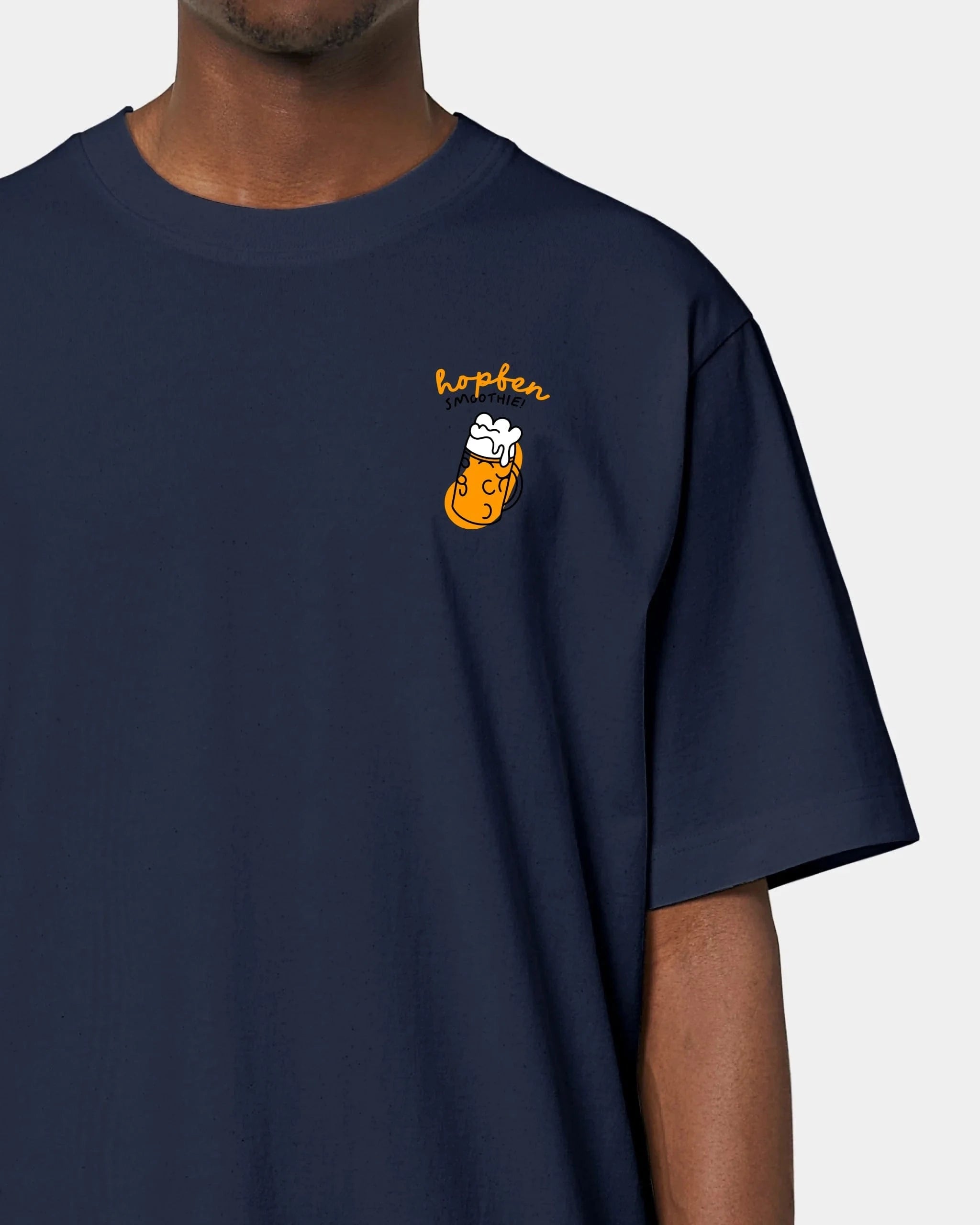 Schmidt Digitaldruck GmbH T-Shirt "Bier" Oversized / French Navy / XXS - aus nachhaltiger und fairer Produktion