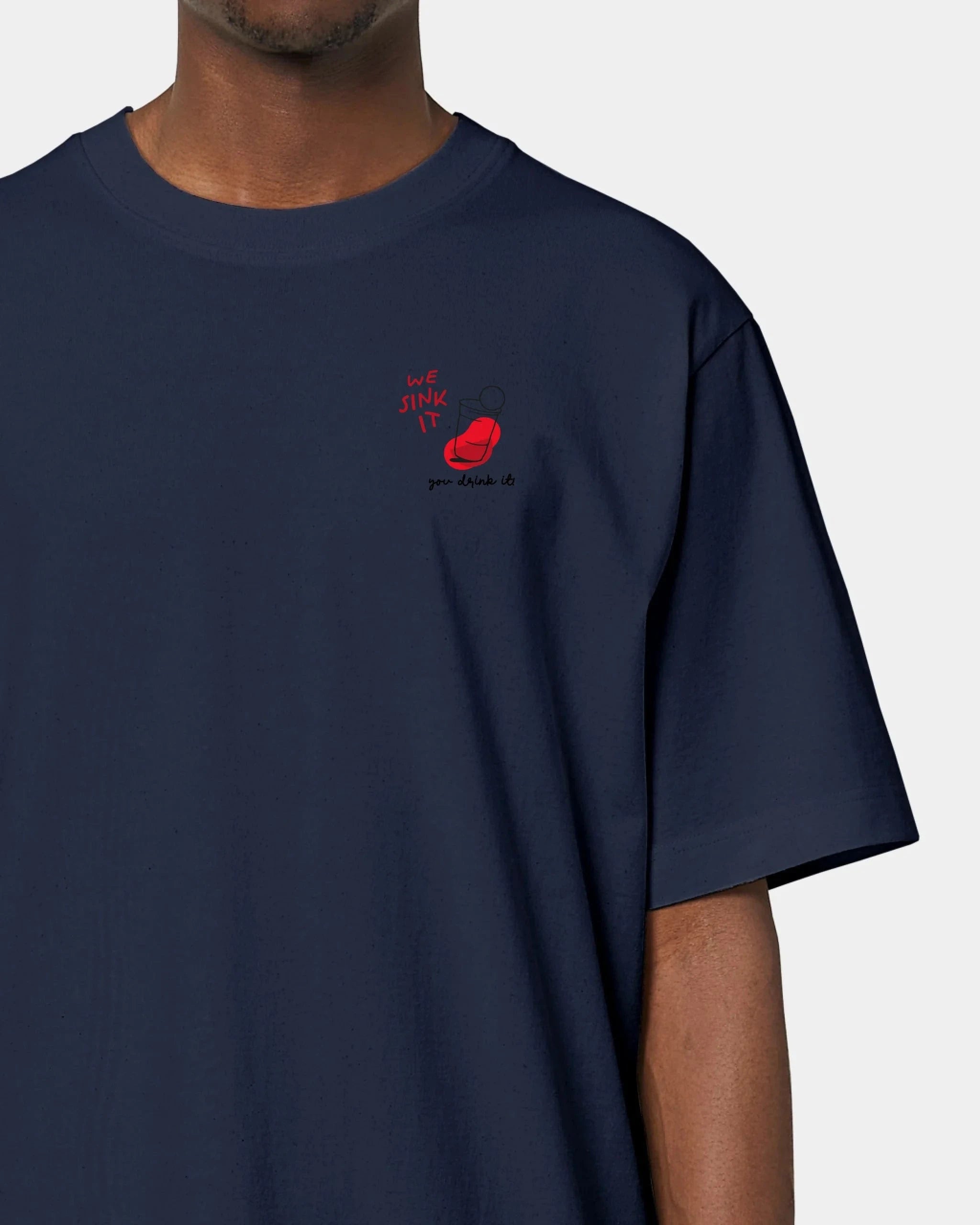 Schmidt Digitaldruck GmbH T-Shirt "Bierpong" Oversized / French Navy / XXS - aus nachhaltiger und fairer Produktion