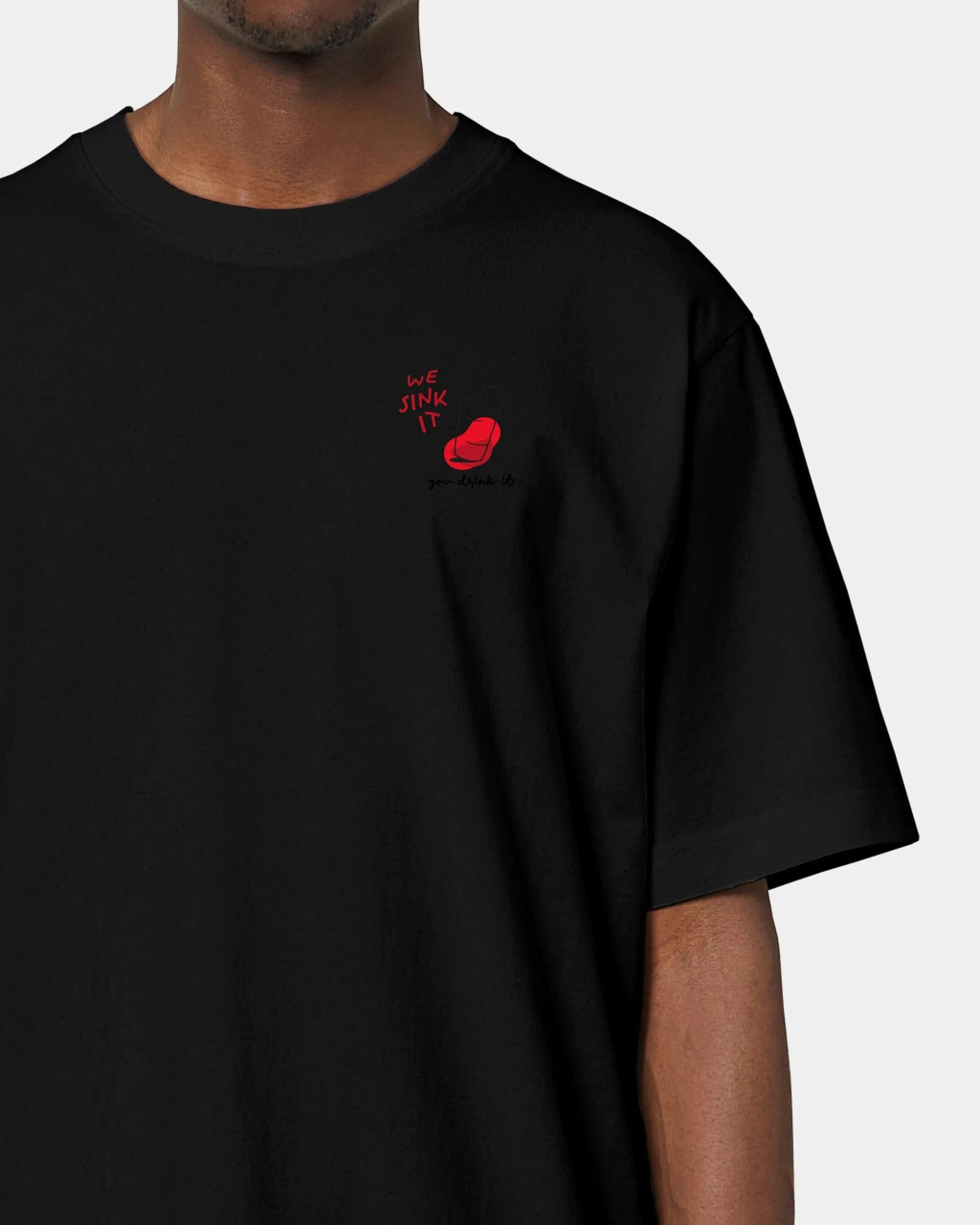 Schmidt Digitaldruck GmbH T-Shirt "Bierpong" Oversized / Schwarz / XXS - aus nachhaltiger und fairer Produktion