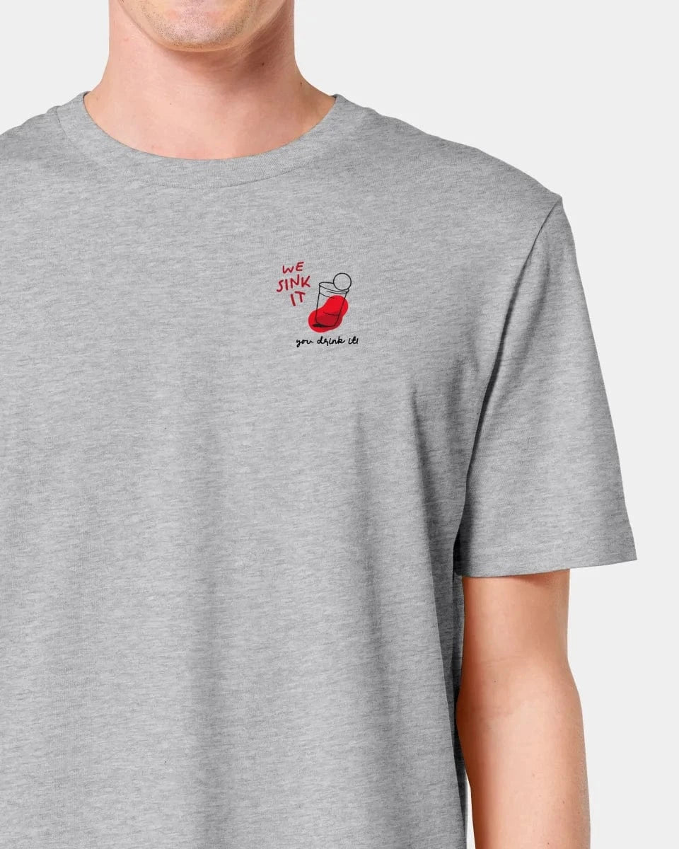Schmidt Digitaldruck GmbH T-Shirt "Bierpong" Unisex / Heather Grey / XXS - aus nachhaltiger und fairer Produktion