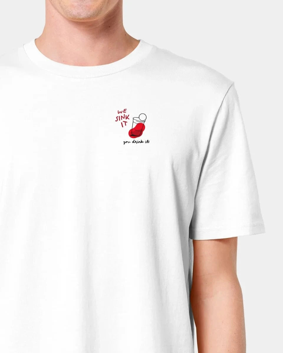 Schmidt Digitaldruck GmbH T-Shirt "Bierpong" Unisex / Weiß / XXS - aus nachhaltiger und fairer Produktion