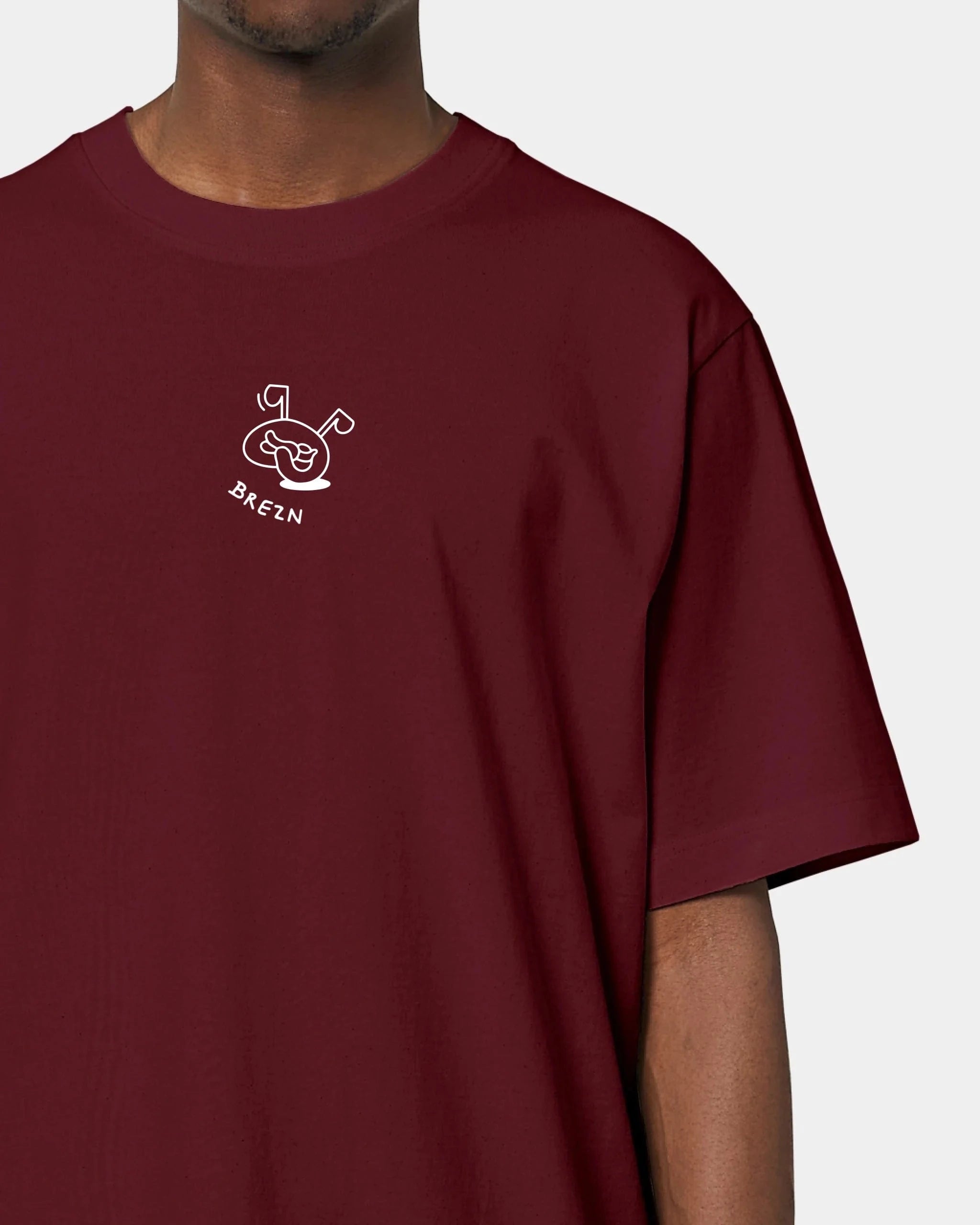 Schmidt Digitaldruck GmbH T-Shirt "Brezn" Oversized / Burgundy / XXS - aus nachhaltiger und fairer Produktion