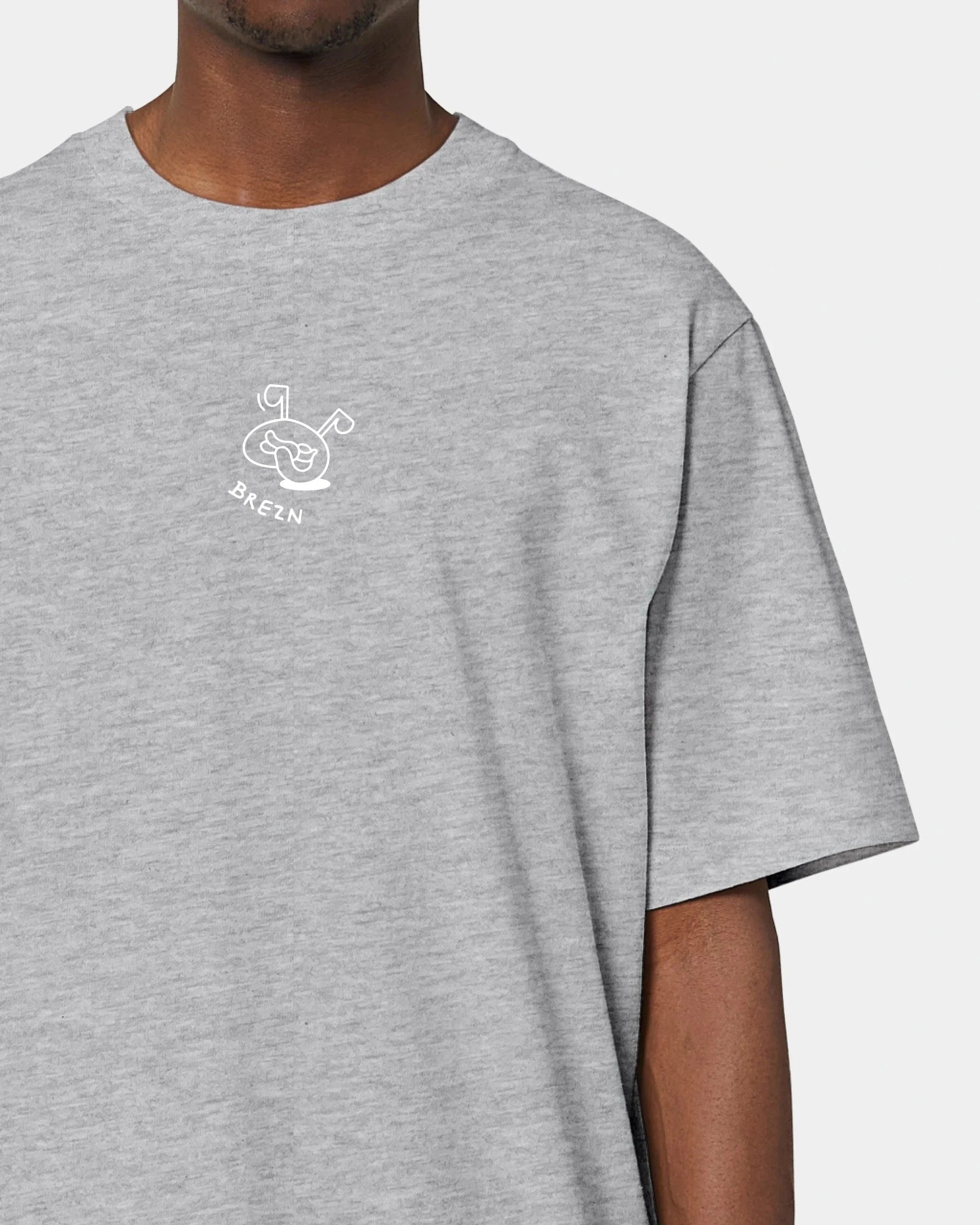 Schmidt Digitaldruck GmbH T-Shirt "Brezn" Oversized / Heather Grey / XXS - aus nachhaltiger und fairer Produktion