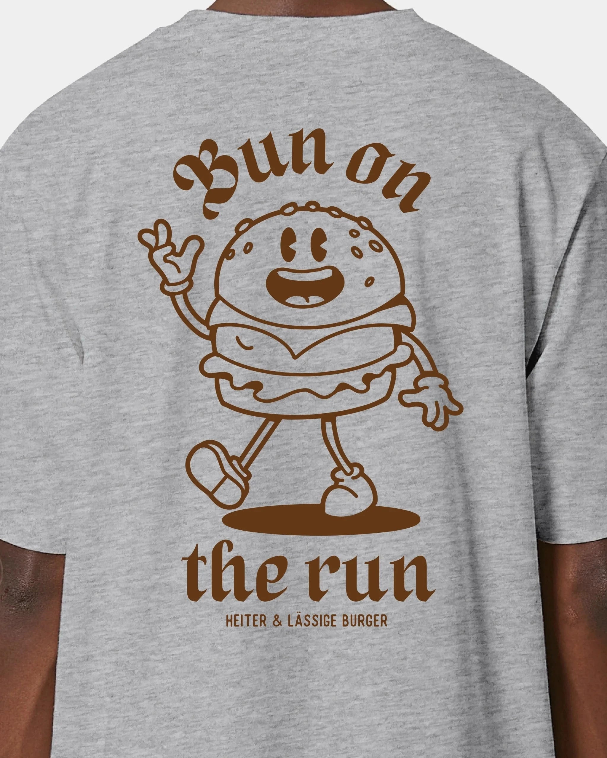 Schmidt Digitaldruck GmbH T-Shirt "Bun on the run" Oversized / Heather Grey / XXS - aus nachhaltiger und fairer Produktion