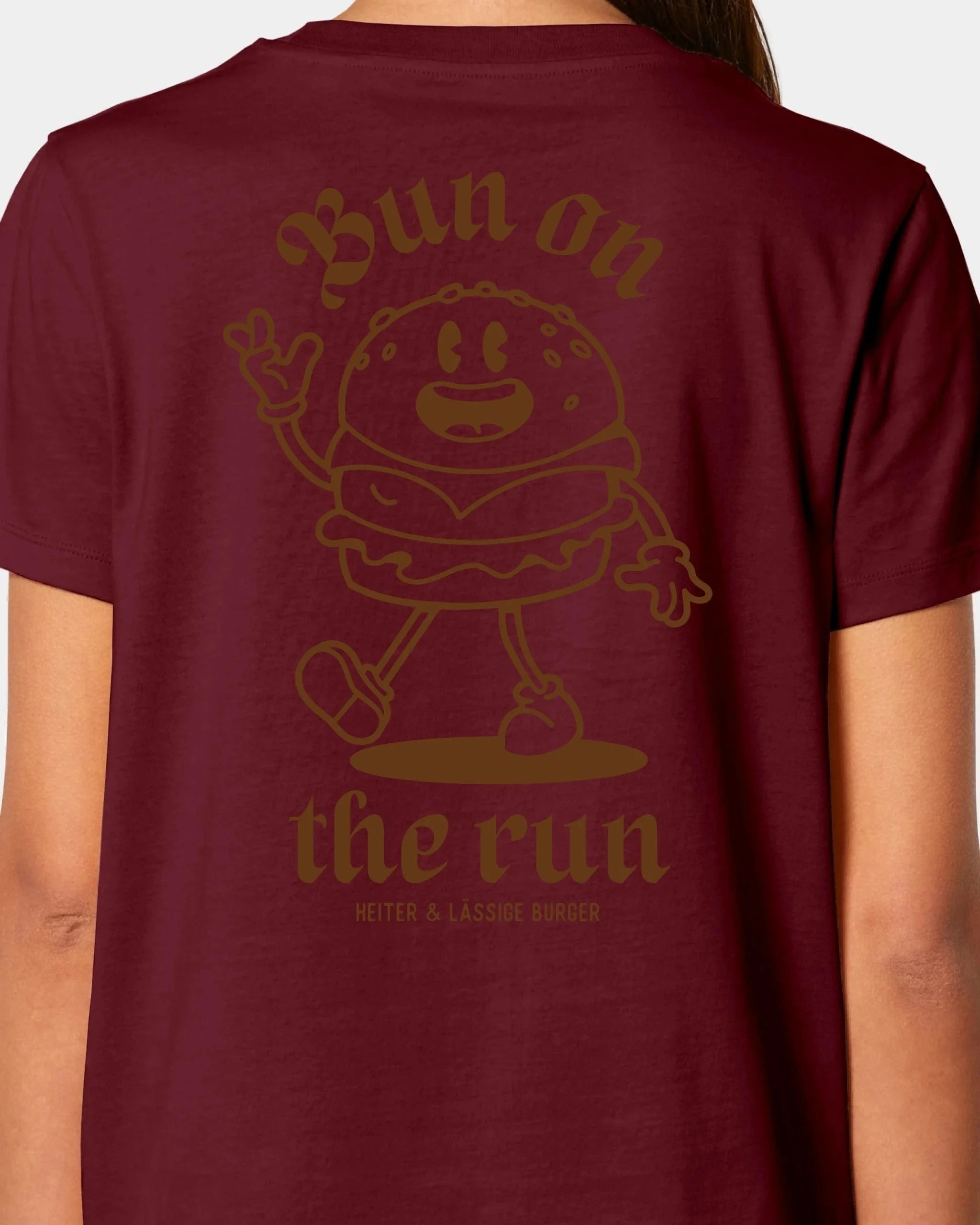 Schmidt Digitaldruck GmbH T-Shirt "Bun on the run" Damen / Burgundy / XS - aus nachhaltiger und fairer Produktion