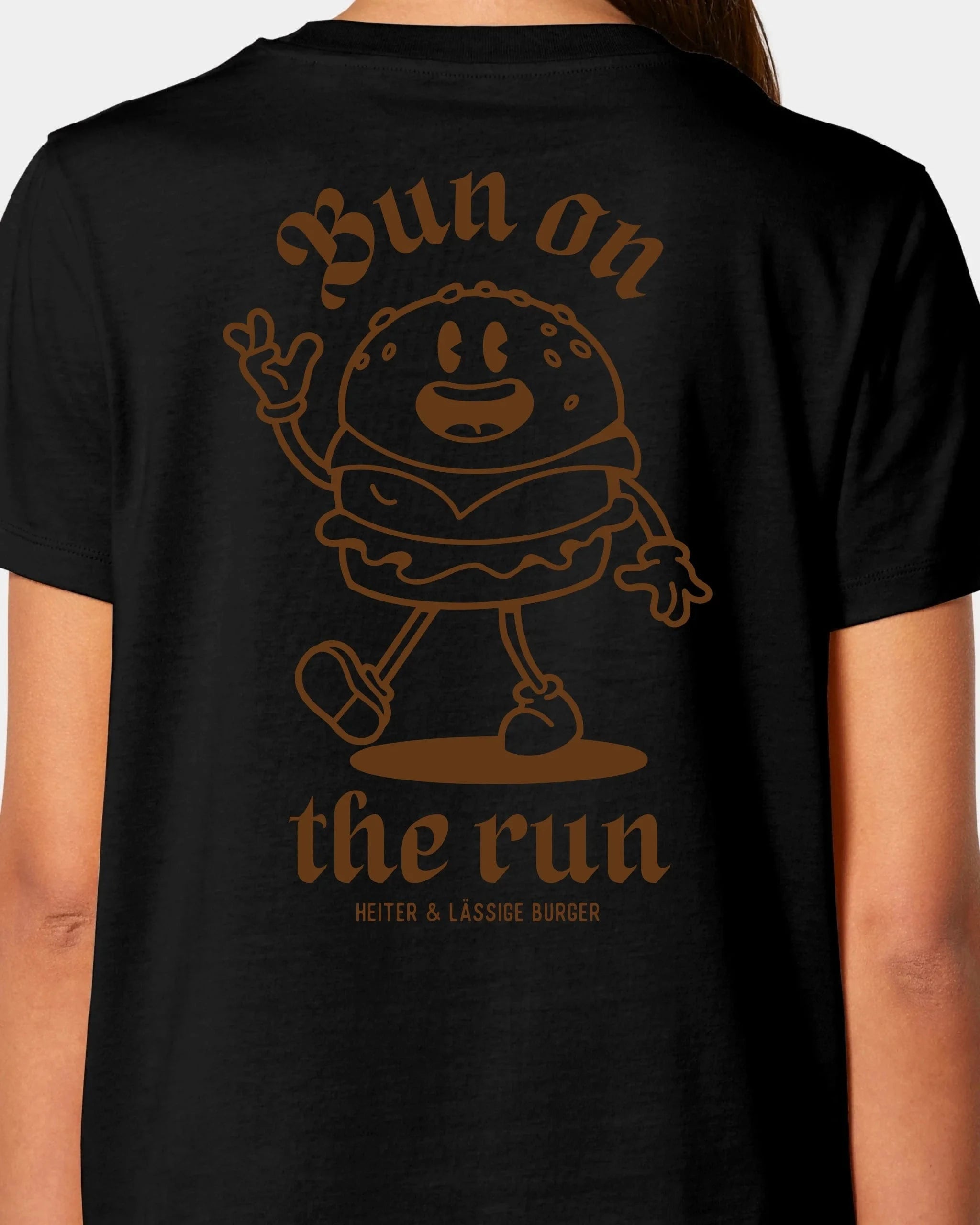 Schmidt Digitaldruck GmbH T-Shirt "Bun on the run" Damen / Schwarz / XS - aus nachhaltiger und fairer Produktion