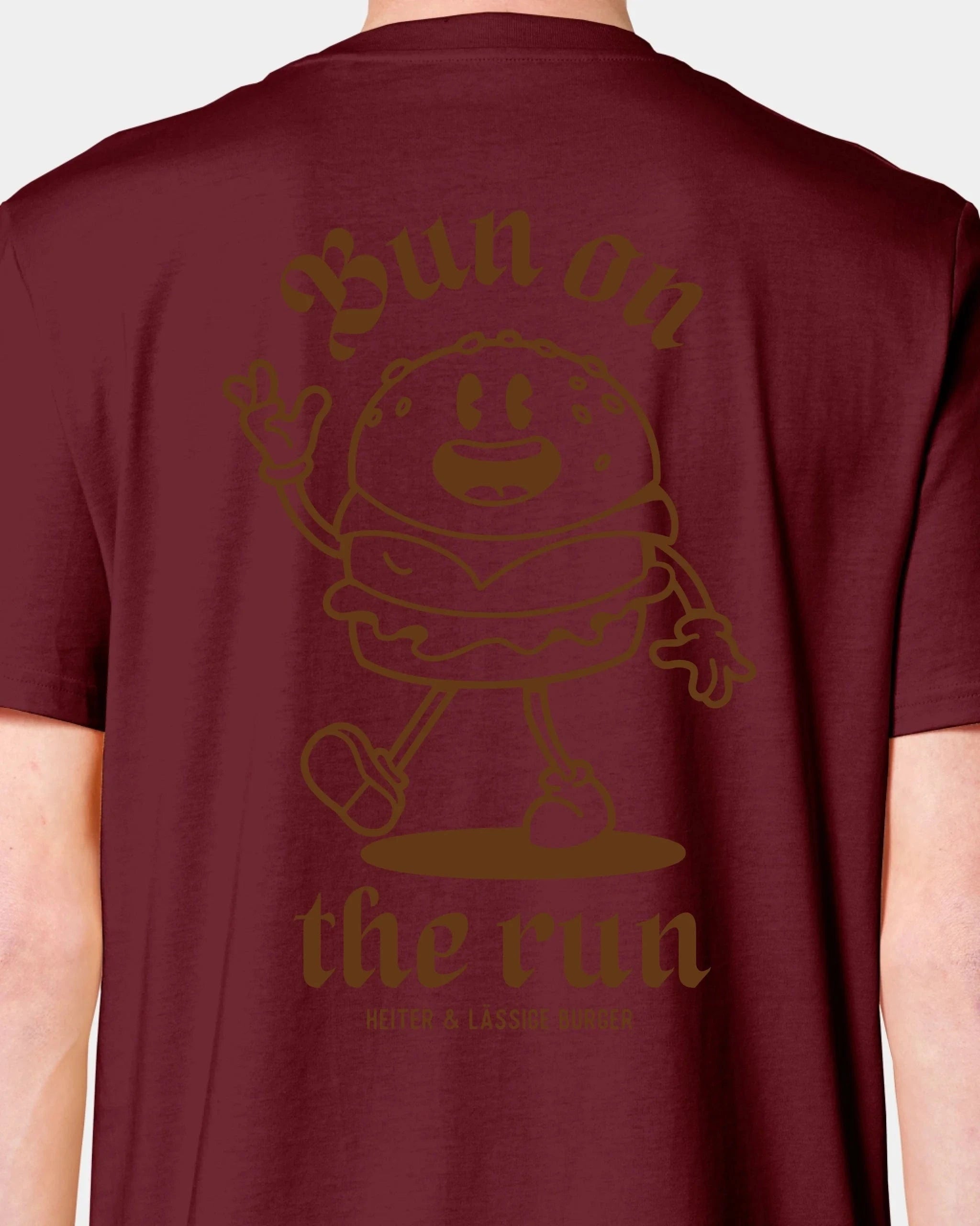 Schmidt Digitaldruck GmbH T-Shirt "Bun on the run" Unisex / Burgundy / XXS - aus nachhaltiger und fairer Produktion