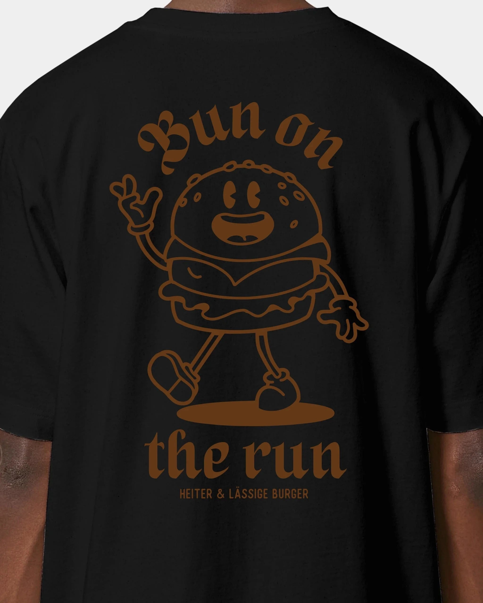 Schmidt Digitaldruck GmbH T-Shirt "Bun on the run" Oversized / Schwarz / XXS - aus nachhaltiger und fairer Produktion